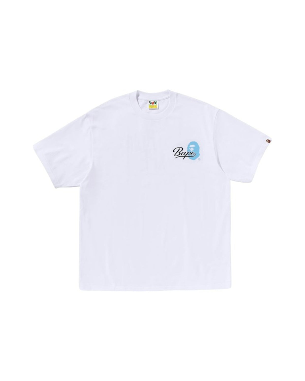 BAPE Cursive College Logo Relaxed Fit Tee White