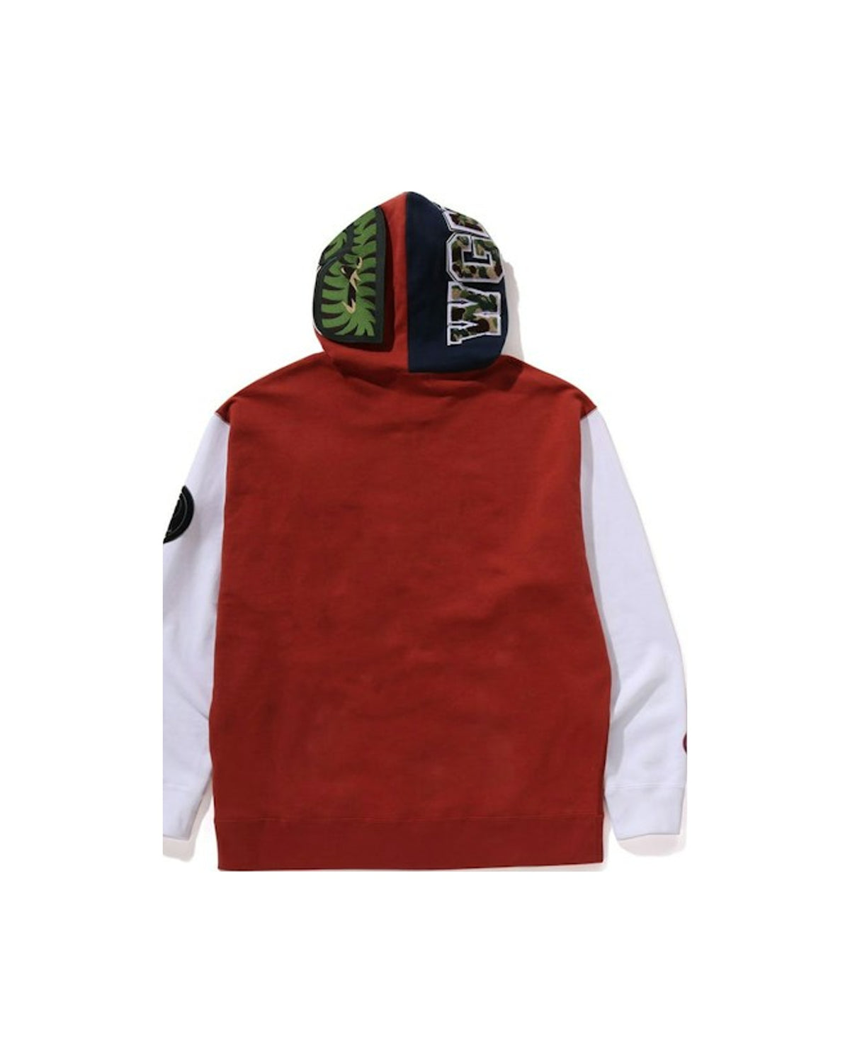 BAPE Shark Full Zip France Hoodie Burgundy