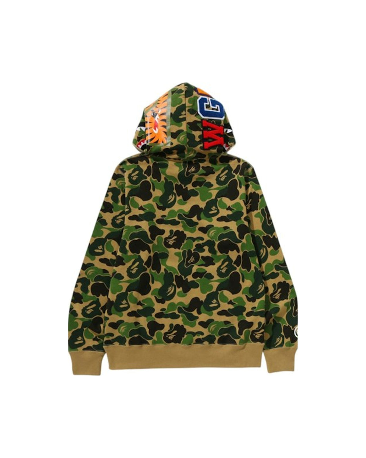BAPE ABC Camo Shark Half Zip Pullover Hoodie Green