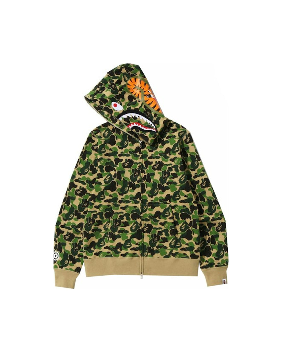 BAPE ABC Camo Shark Full Zip Hoodie Green