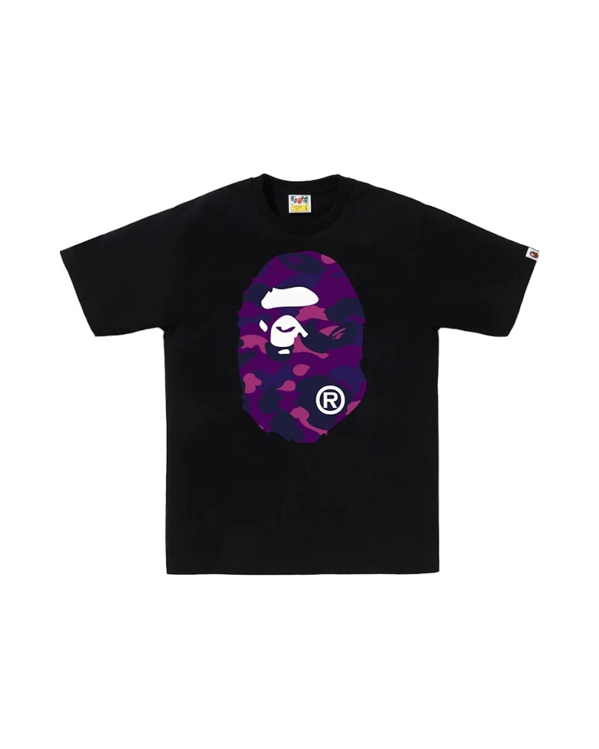 BAPE Color Camo Big Ape Head Tee Black/Purple