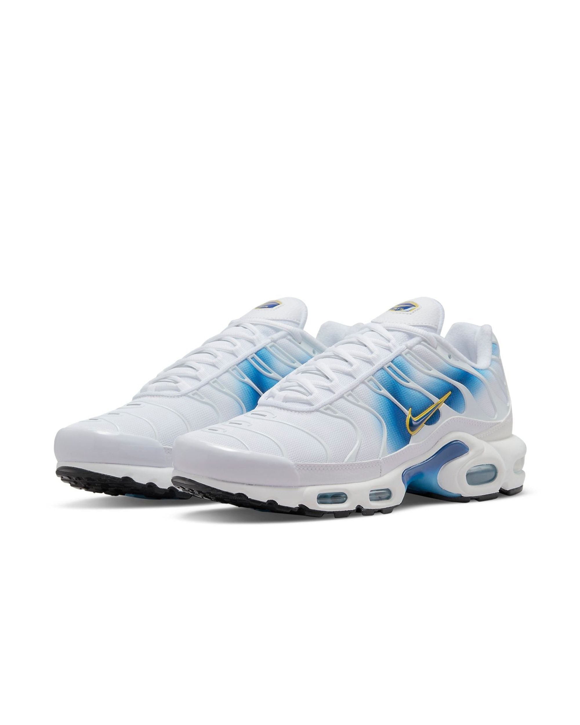 Nike Air Max Plus Spray Paint Swoosh White Blue