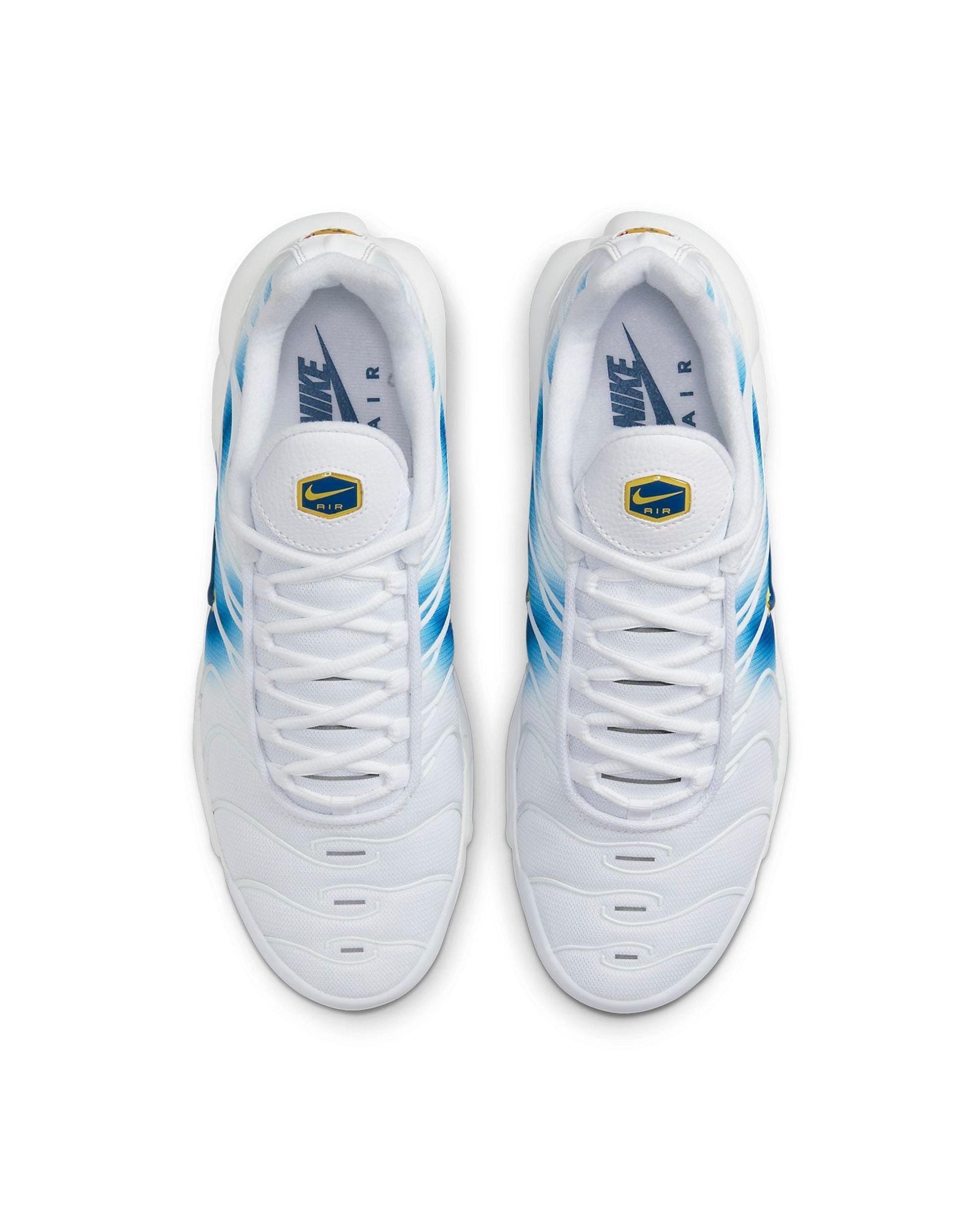 Nike Air Max Plus Spray Paint Swoosh White Blue