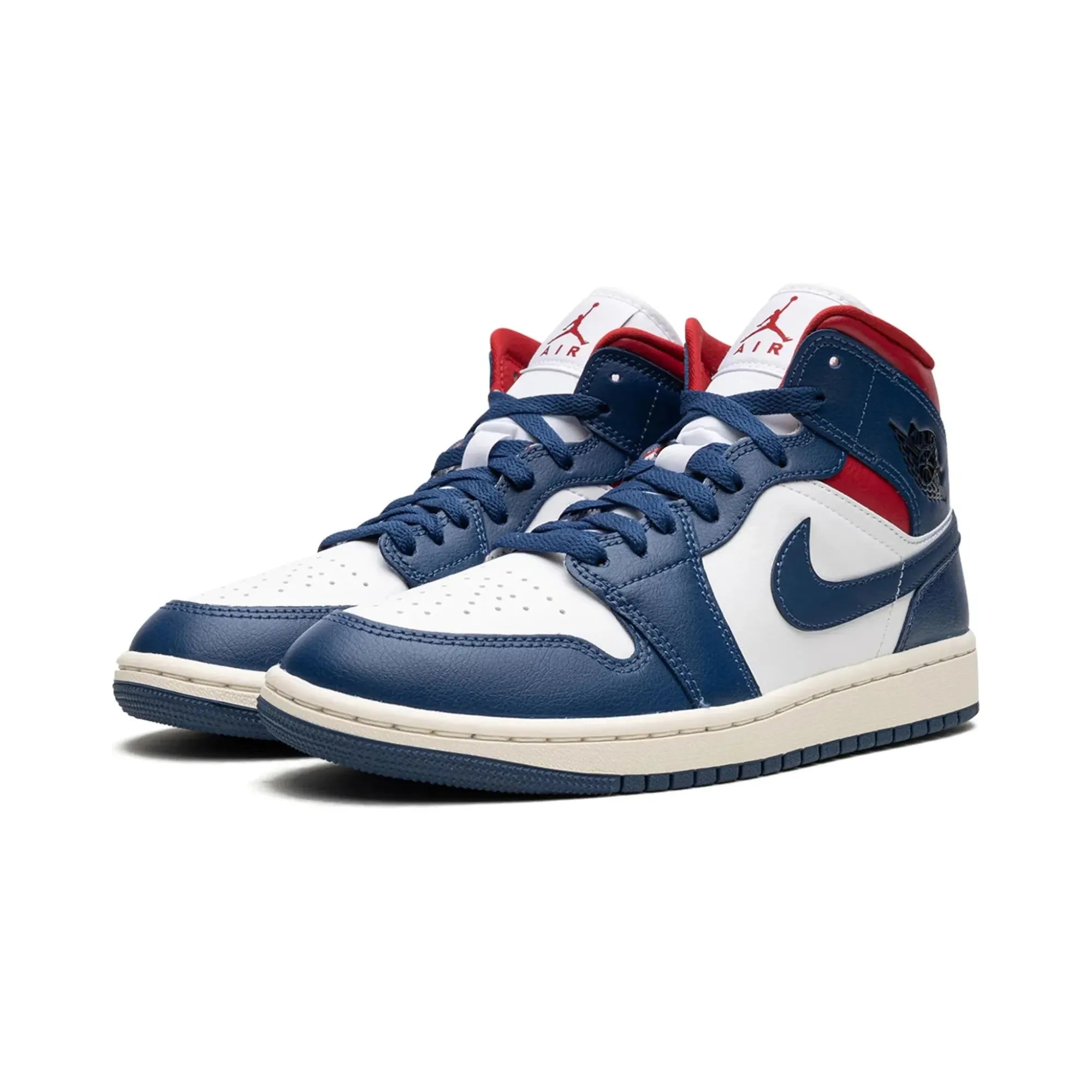 Nike Air Jordan 1 Mid "French Blue Gym Red" - street-bill.dk