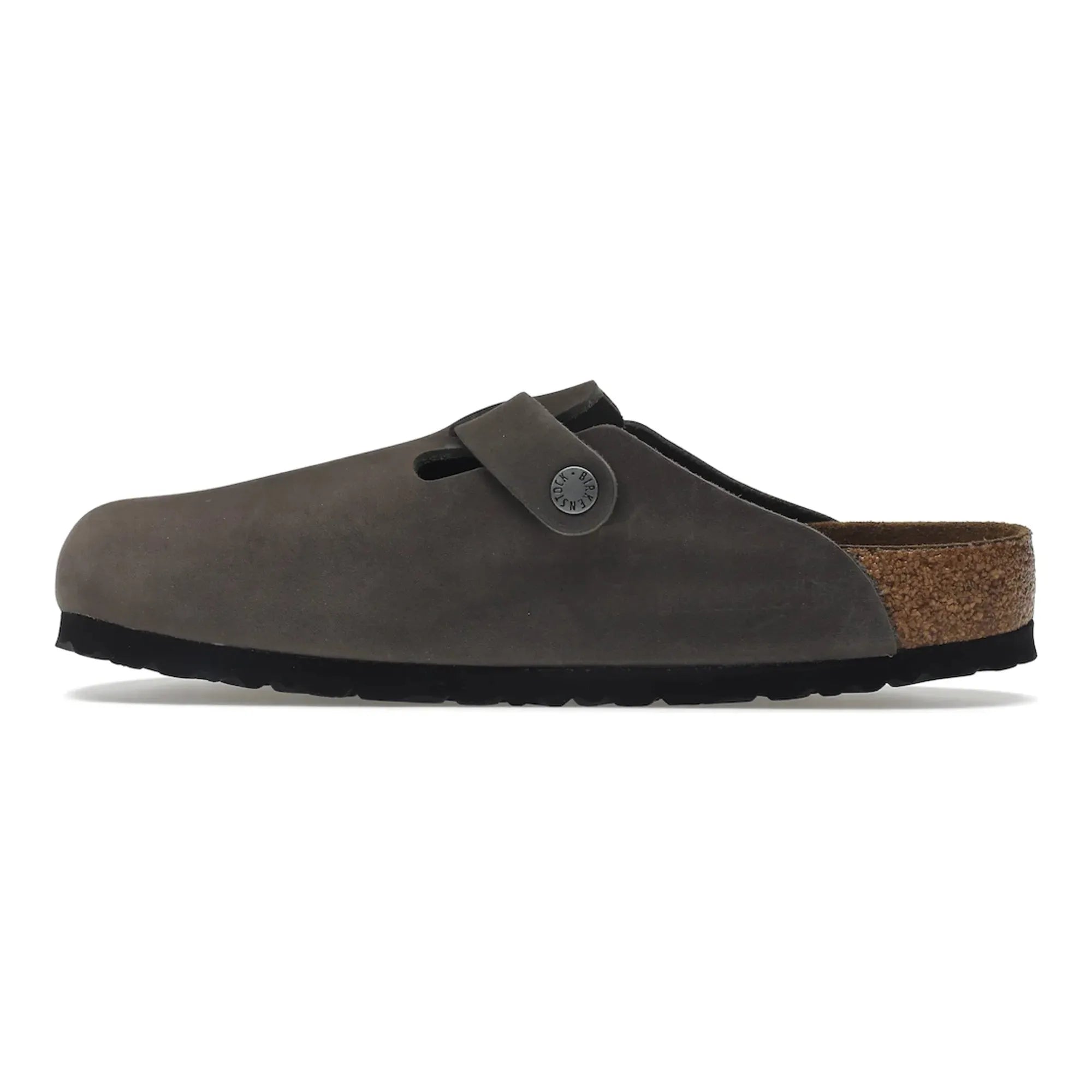 Birkenstock Boston "Soft Footbed Oiled Leather Iron Grey" - street-bill.dk