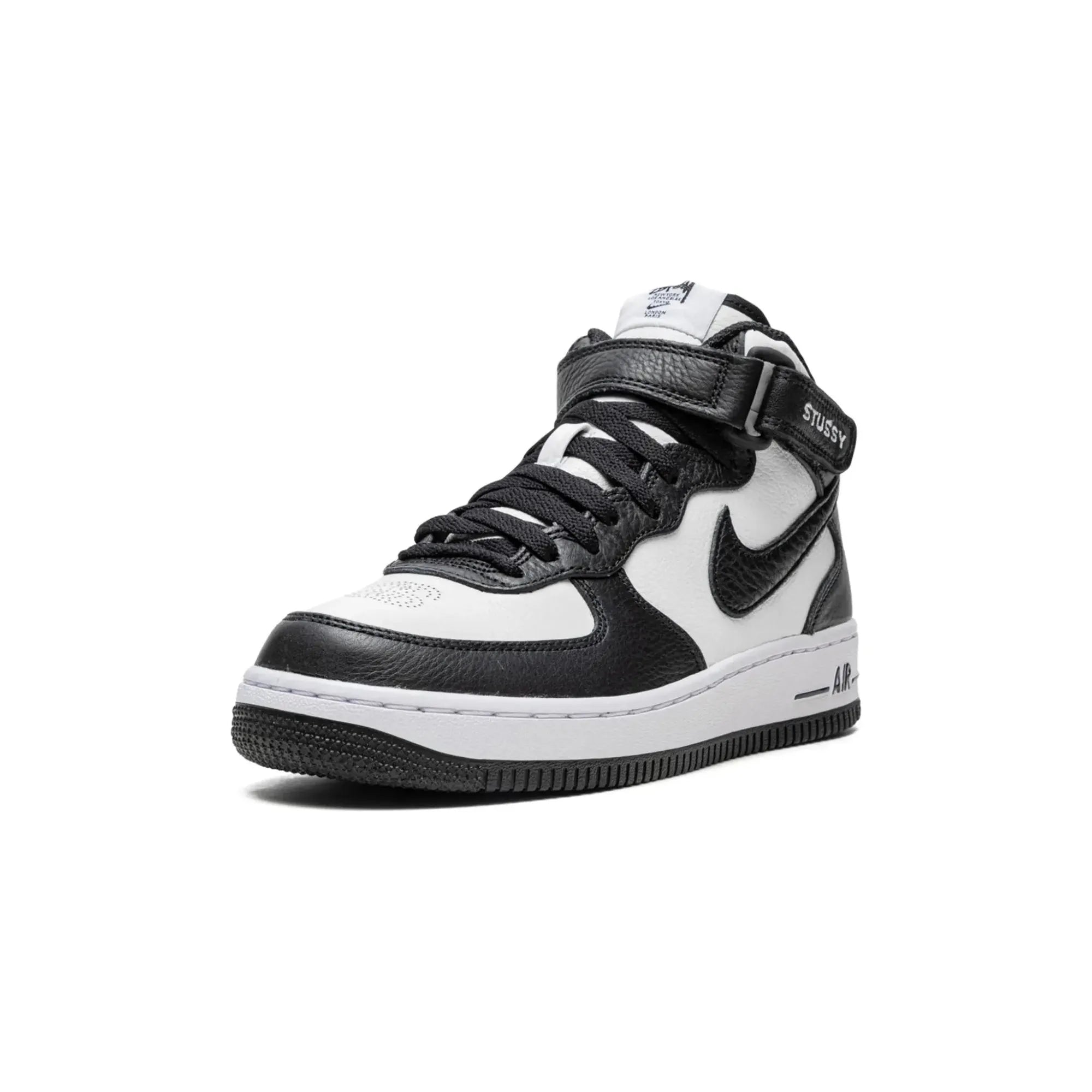 Nike Air Force 1 Mid X Stüssy "Light Bone Black" - street-bill.dk