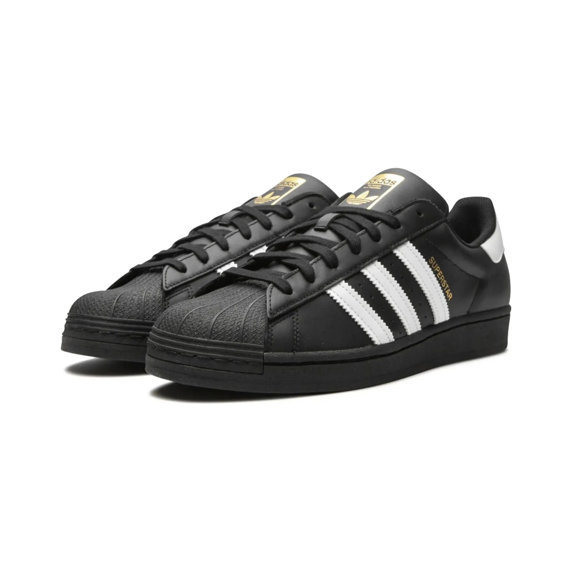 Adidas Superstar "Core Black Cloud White Gold" - street-bill.dk