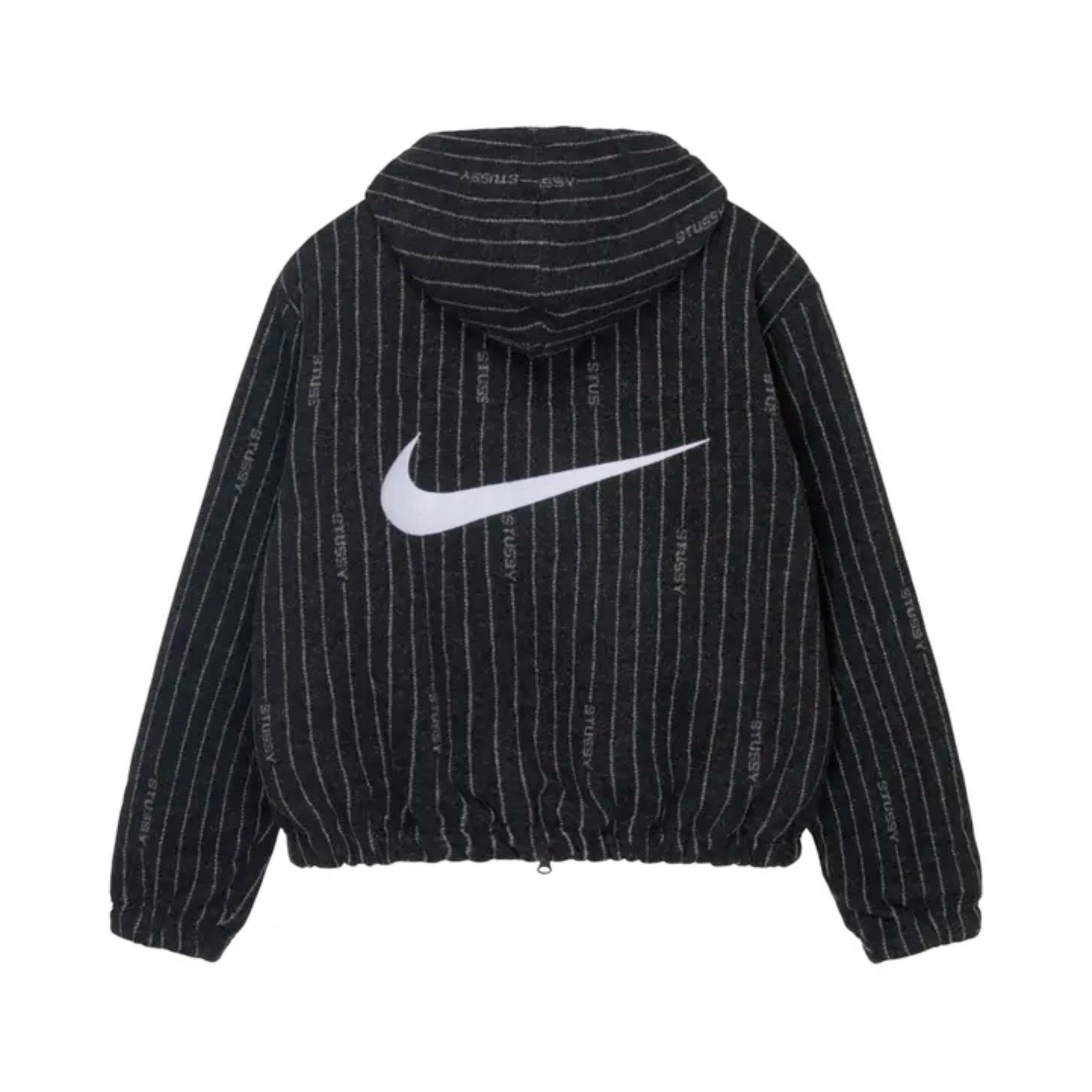 Nike x Stüssy Striped Wool Jacket "Black" - Streetwear - street-bill.dk