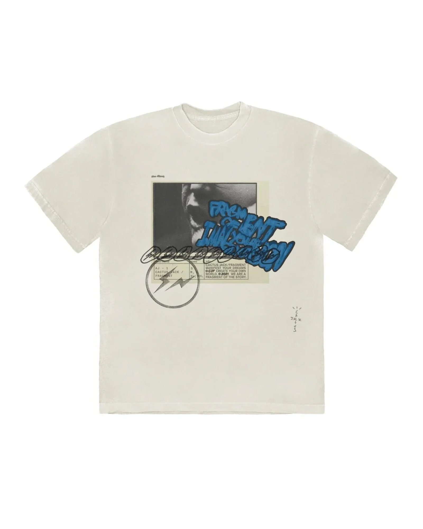Travis Scott Cactus Jack For Fragment Manifest T-shirt "White"