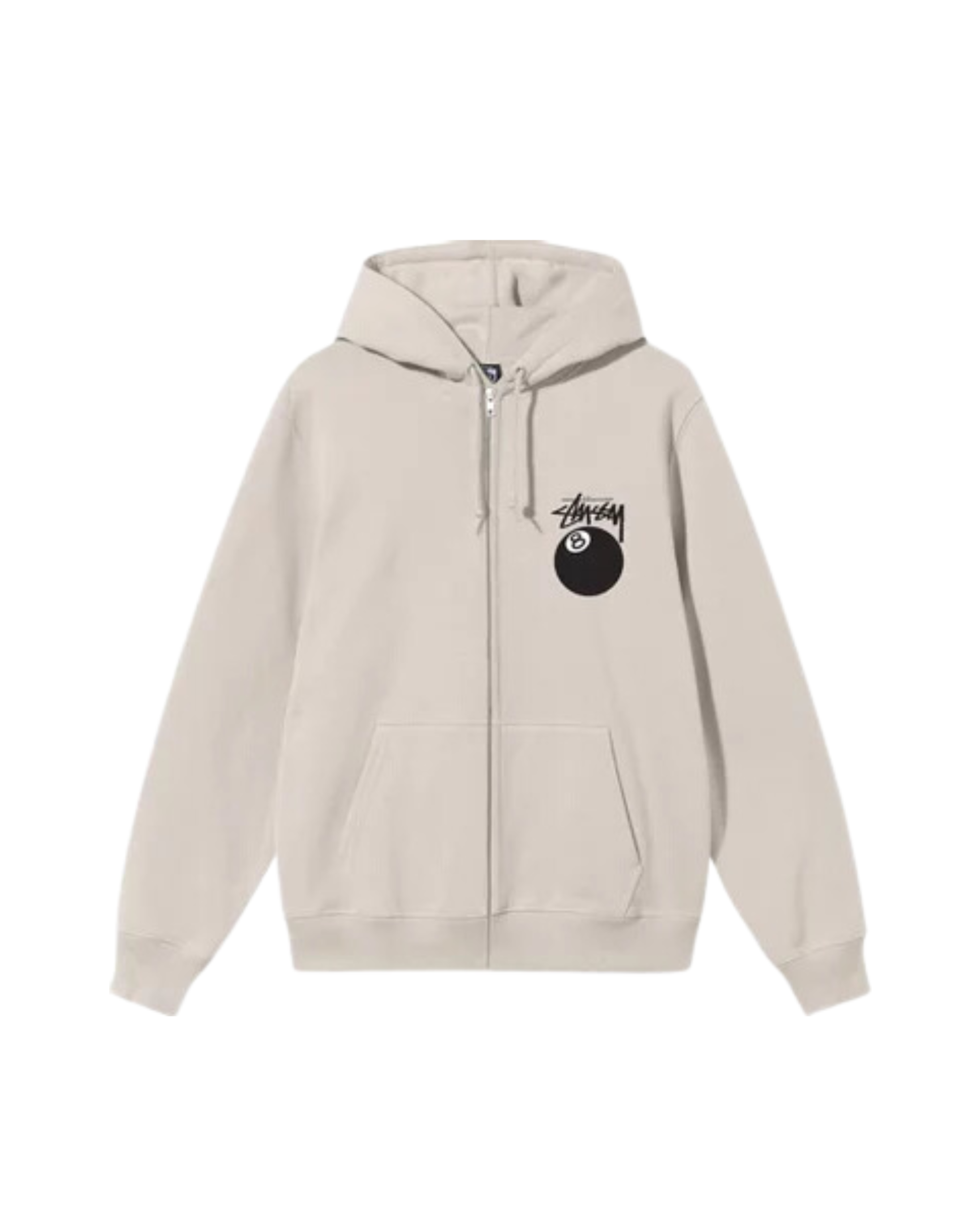 Stüssy 8 Ball Zip Hoodie Smoke