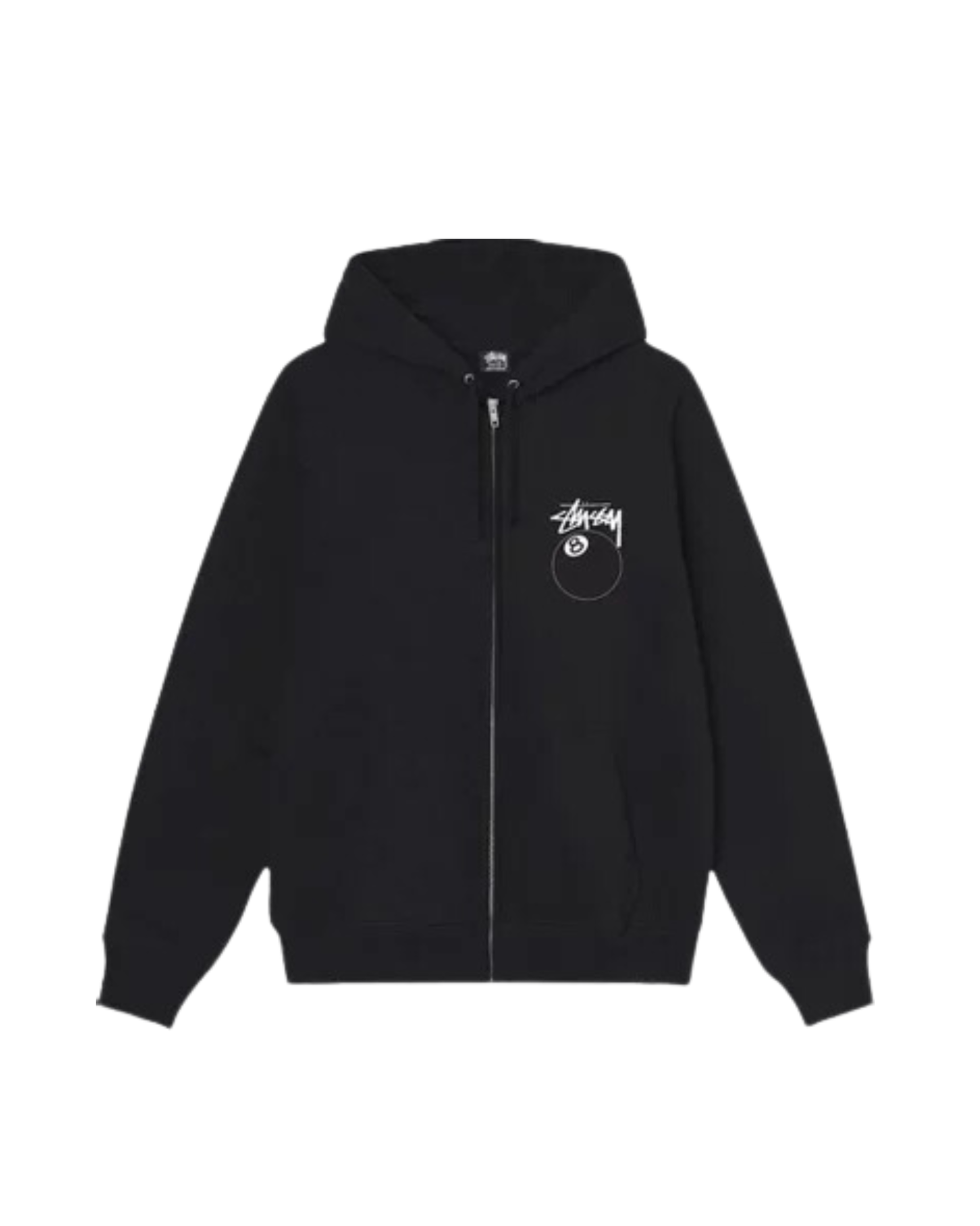 Stüssy 8 Ball Zip Hoodie Black
