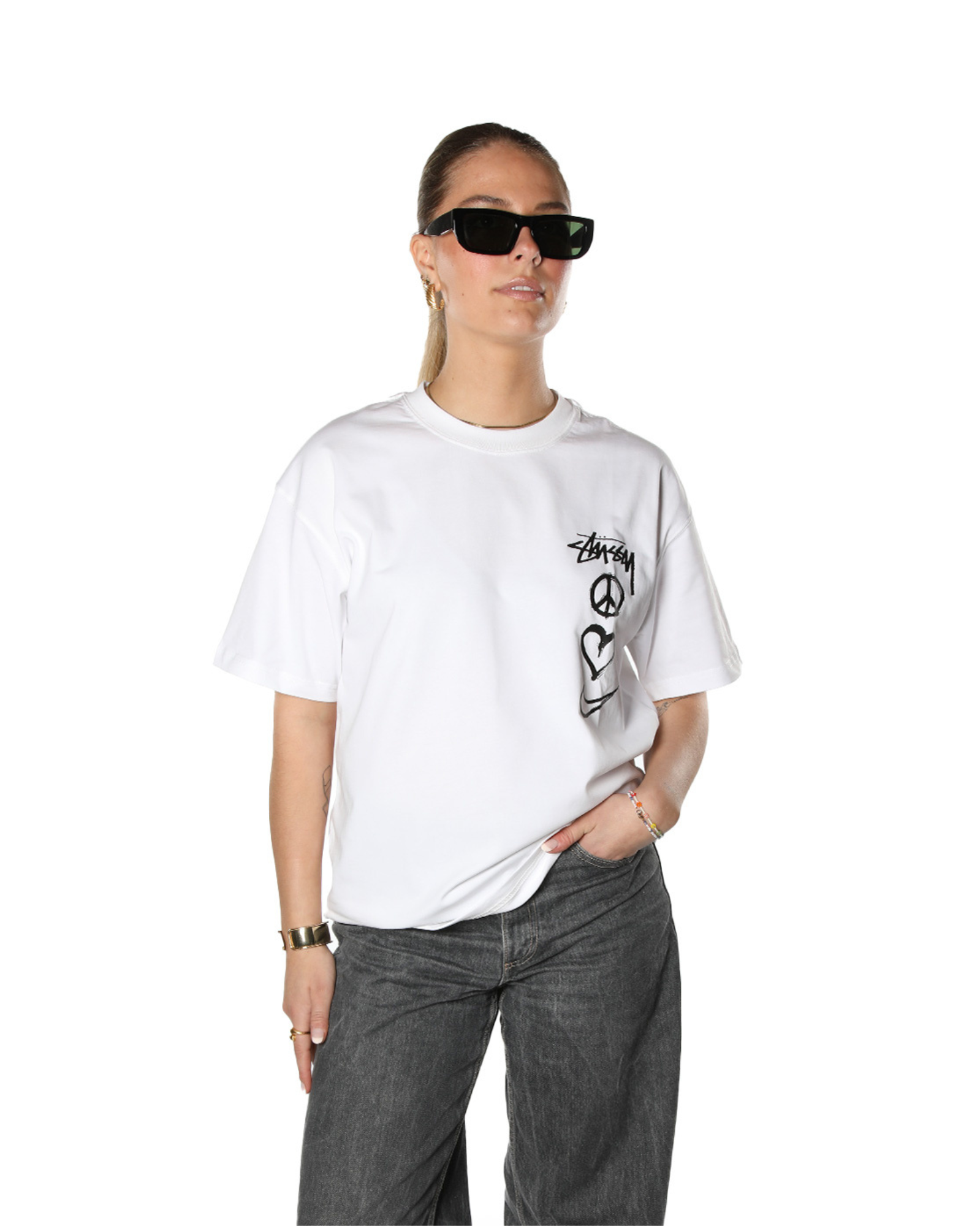 Nike X Stüssy Peace, Love, Swoosh T-shirt "White"