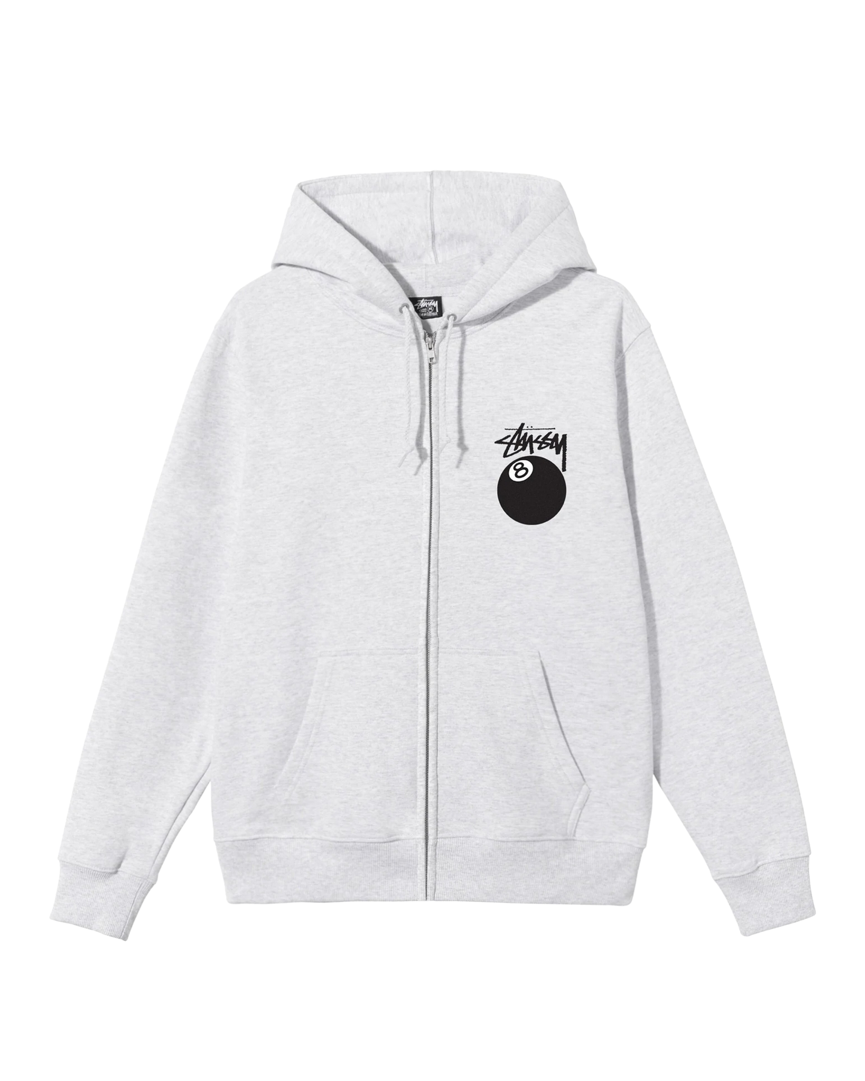 Stüssy 8 Ball Zip Hoodie "Ash Heather"