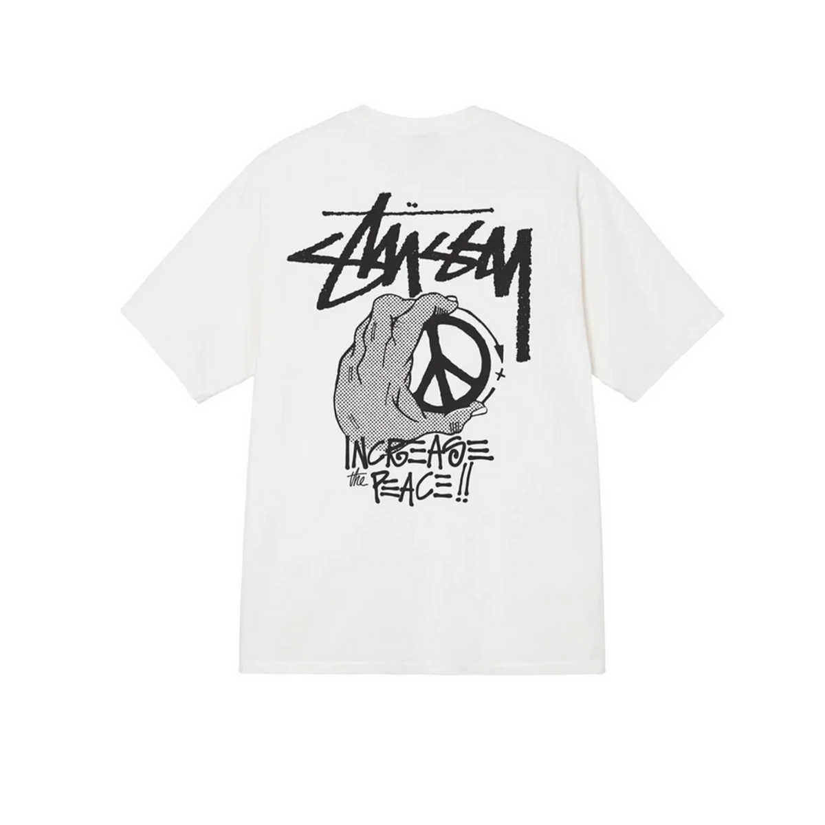 Stüssy Peace Hand Pigment Dyed T-shirt "White"