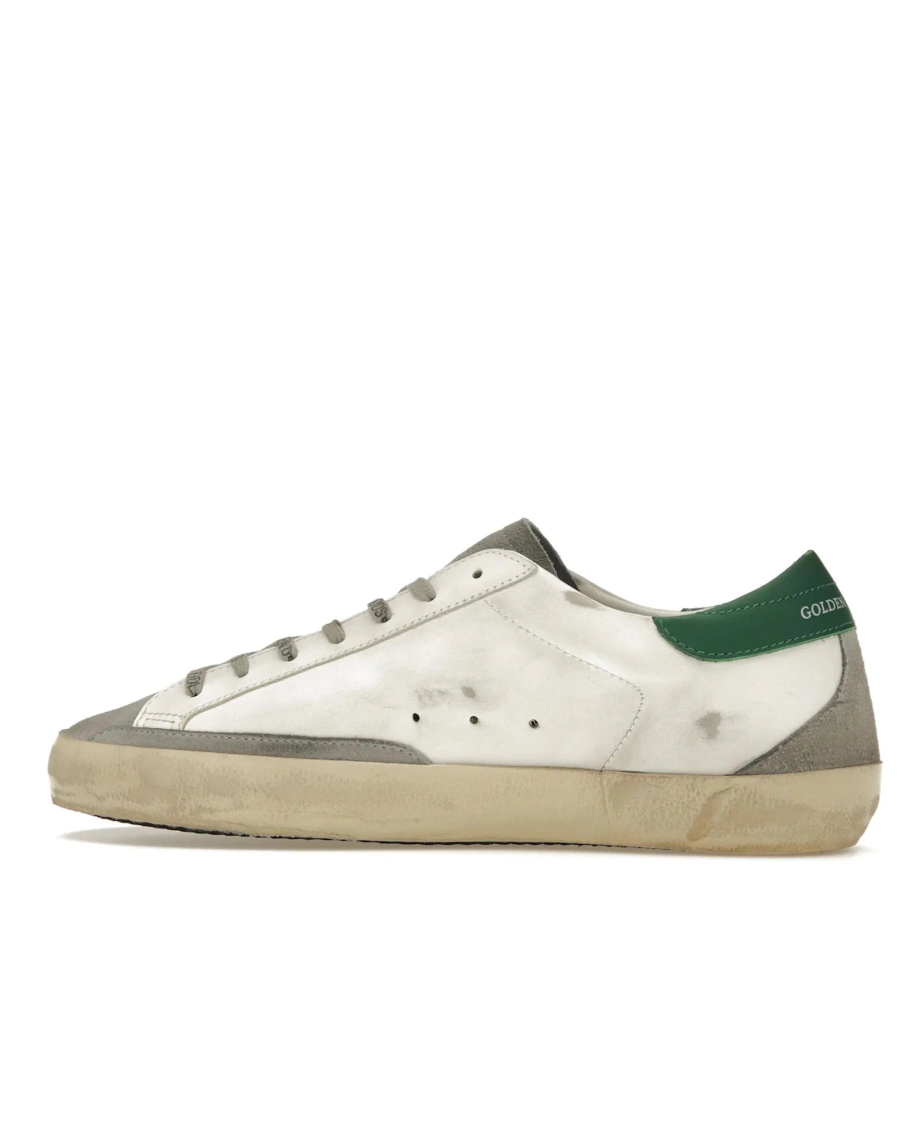 Golden Goose Super-Star White Silver Green