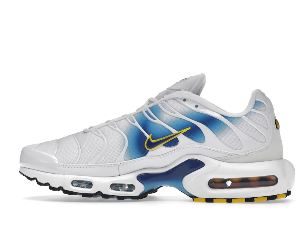 Nike Air Max Plus Spray Paint Swoosh White Blue