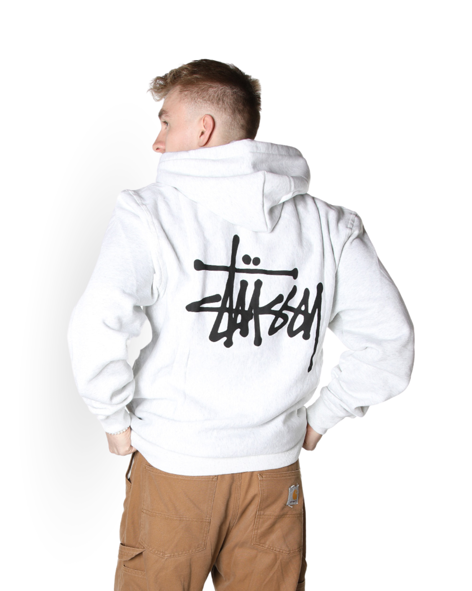 Stüssy Basic Zip Hoodie "Ash Heather"