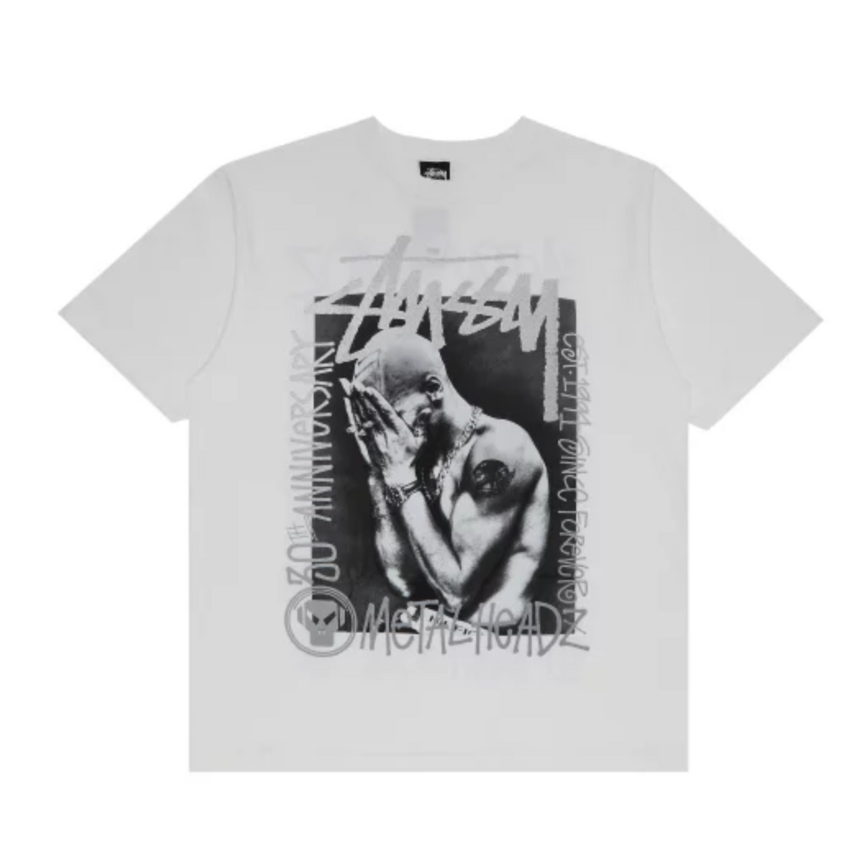 Stussy x Goldie Metalheadz 30 T-shirt "White"