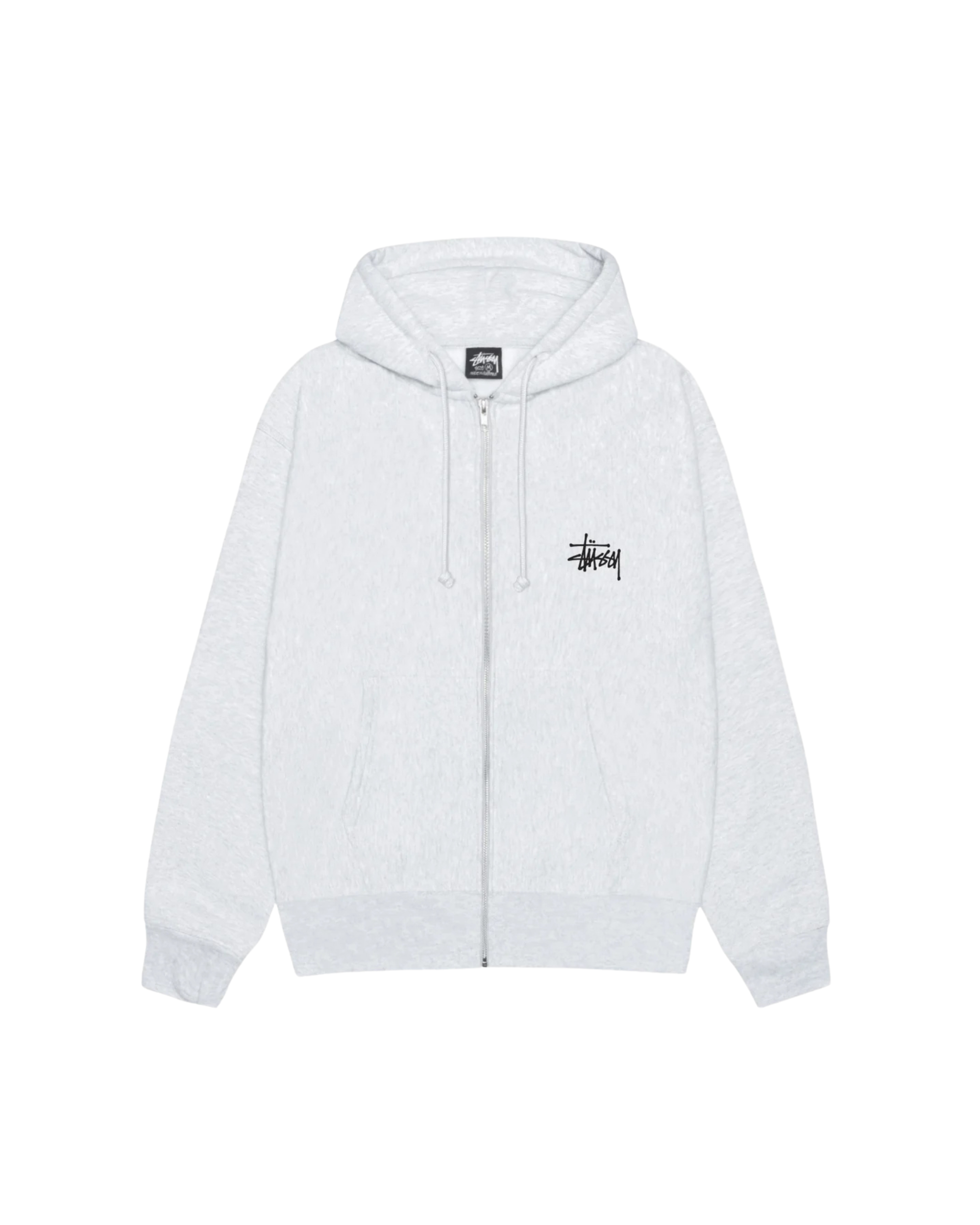 Stüssy Basic Zip Hoodie Ash Heather