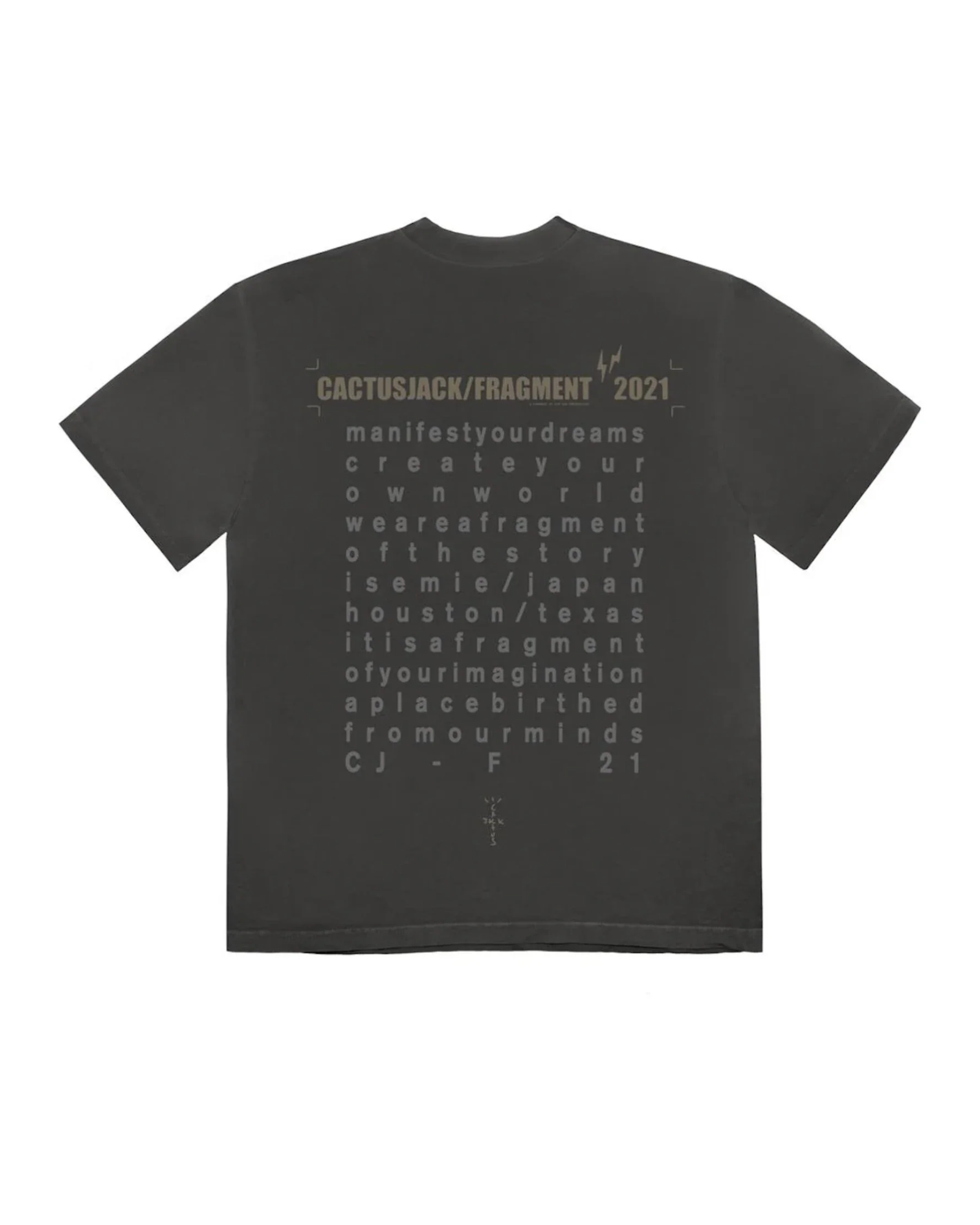 Travis Scott Cactus Jack For Fragment Create T-shirt "Washed Black"