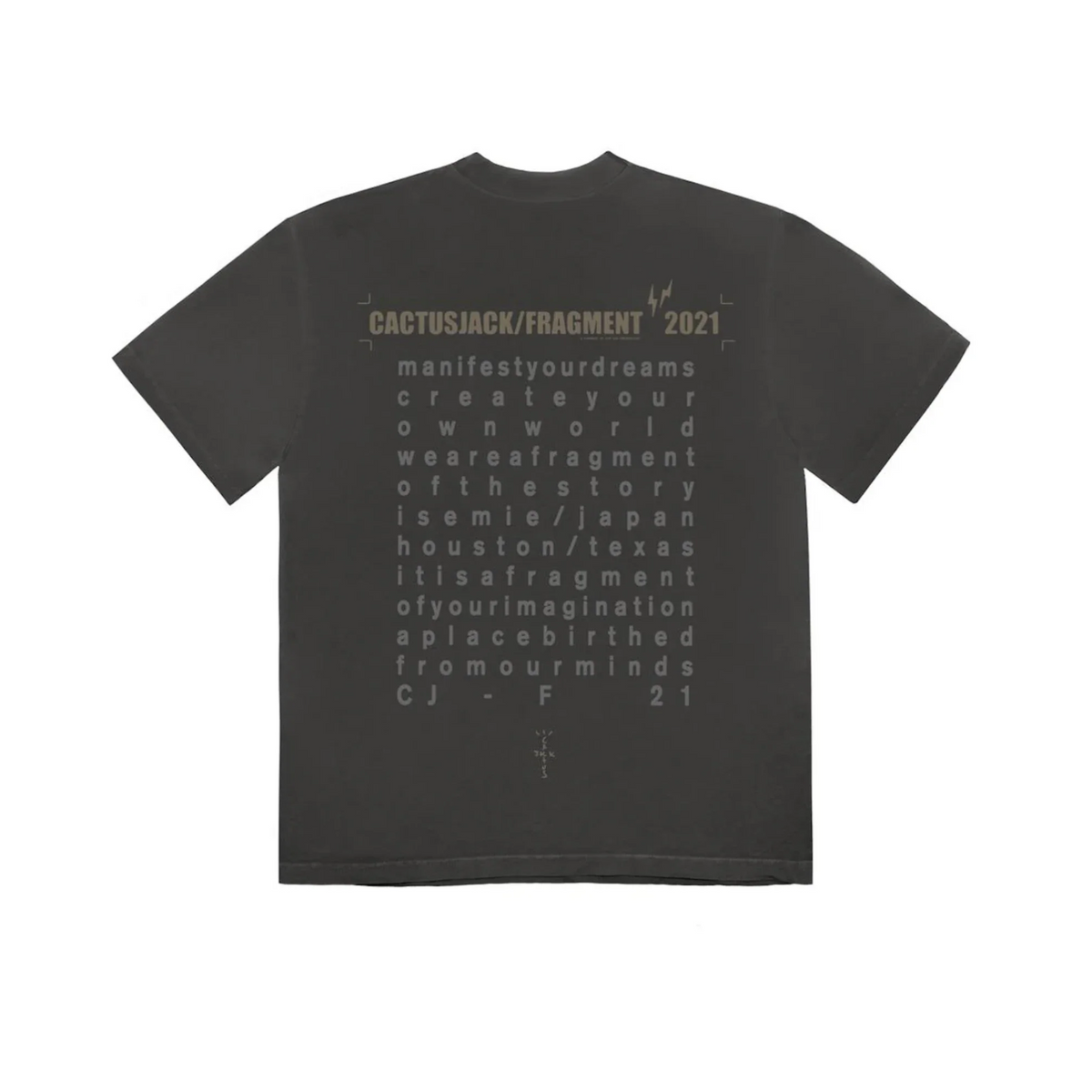 Travis Scott Cactus Jack For Fragment Create T-shirt "Washed Black"