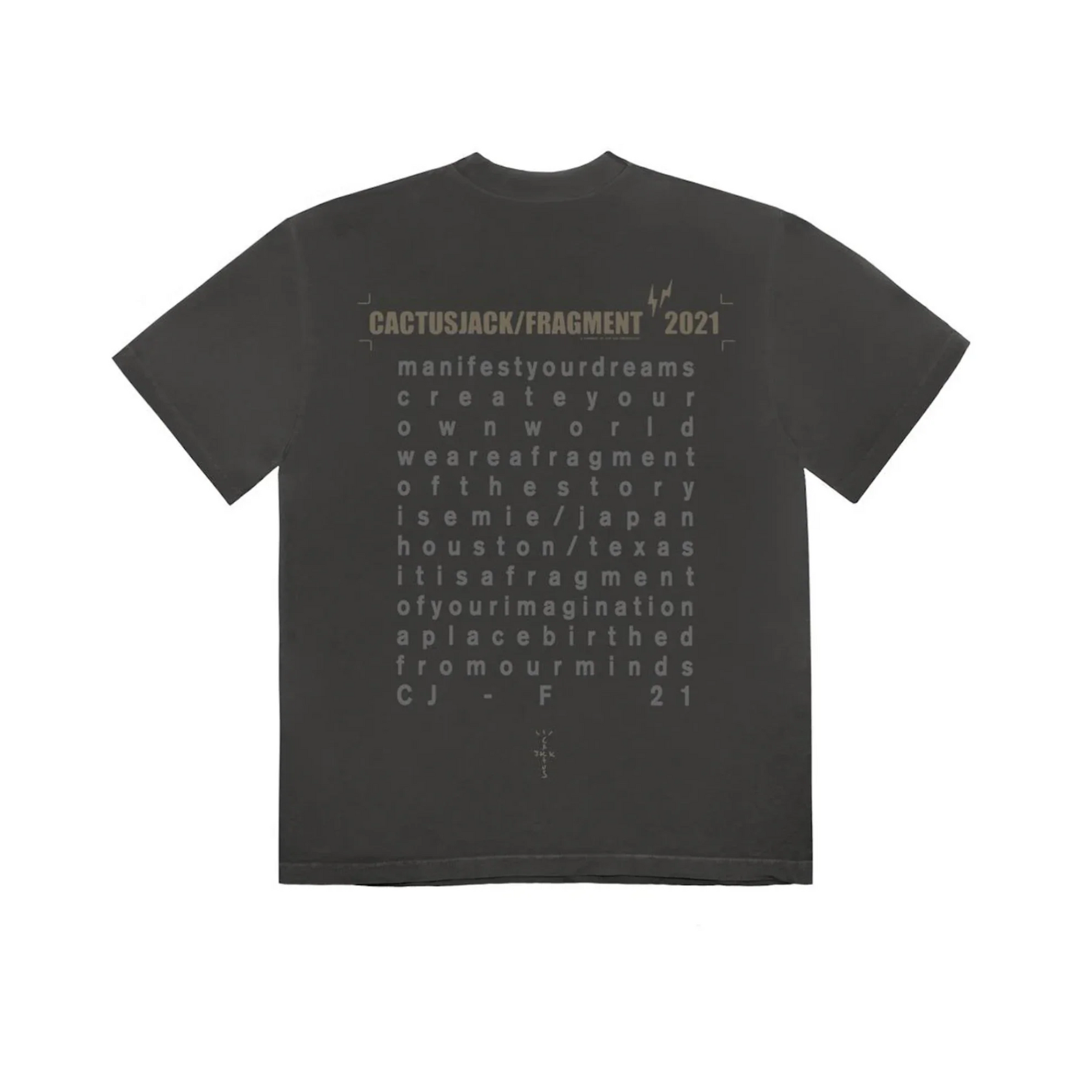 Travis Scott Cactus Jack For Fragment Create T-shirt "Washed Black"