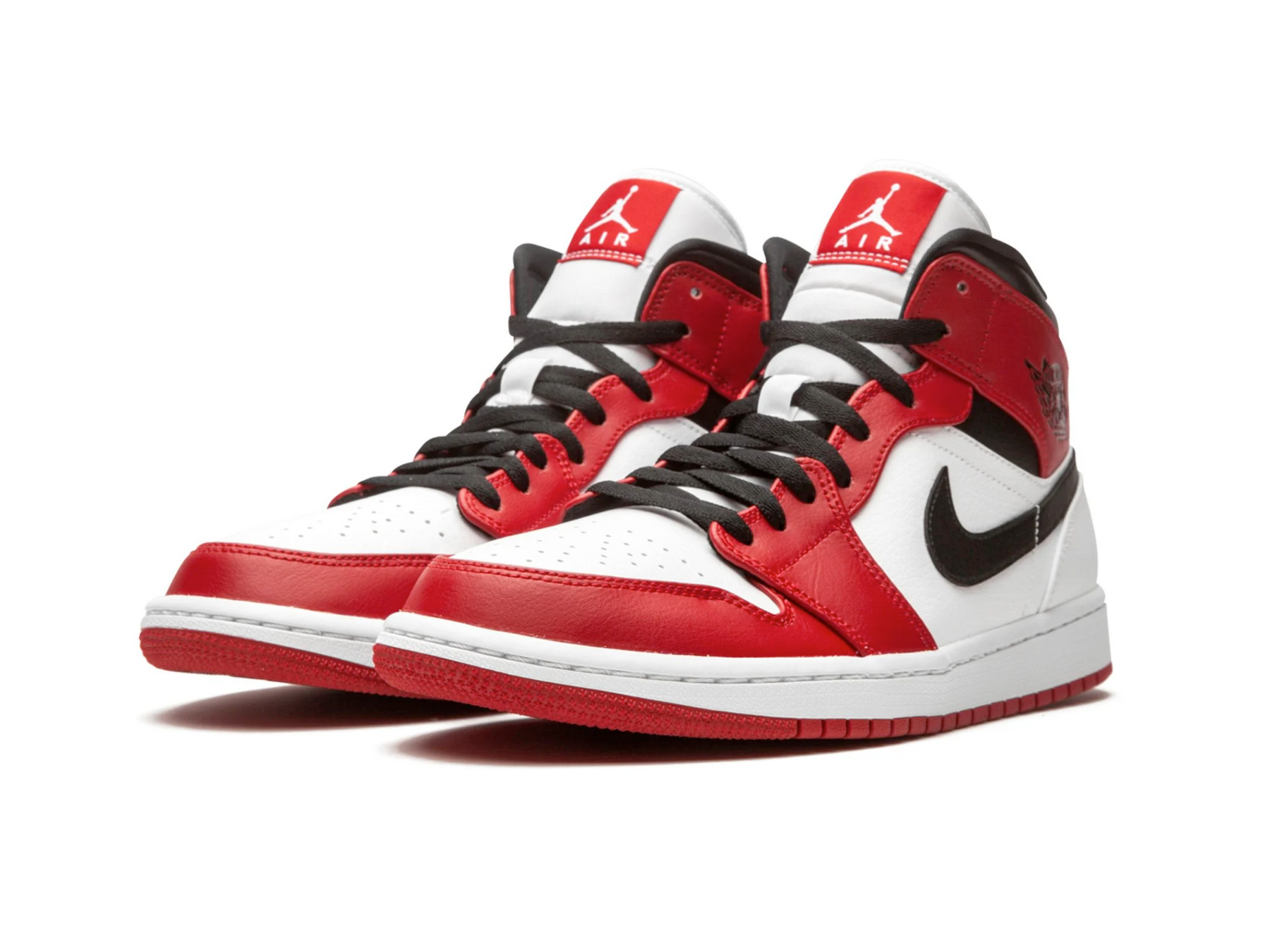 Nike Air Jordan 1 Mid "Chicago White Toe" - street-bill.dk
