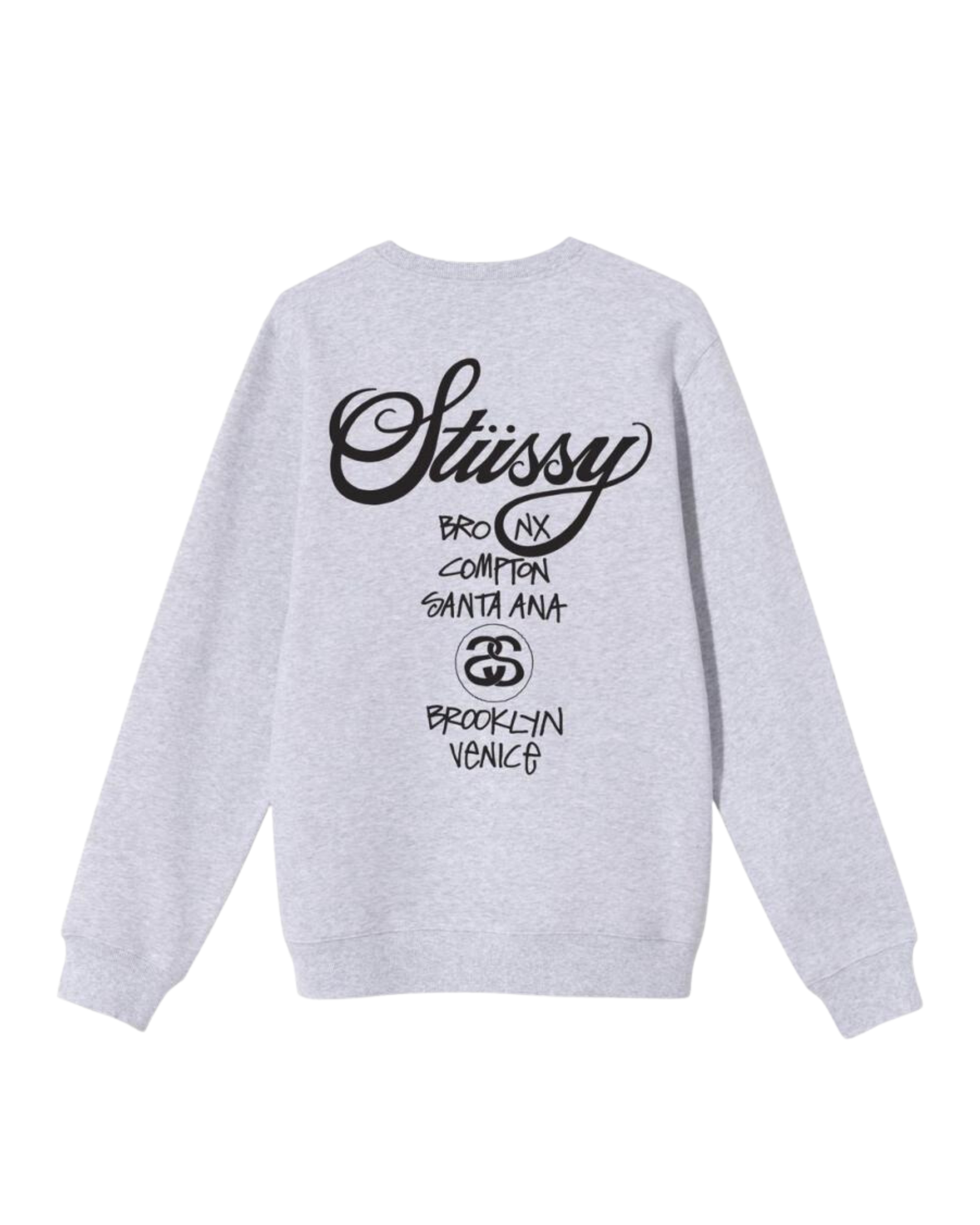 Stüssy World Tour Crewneck "Ash Heather"