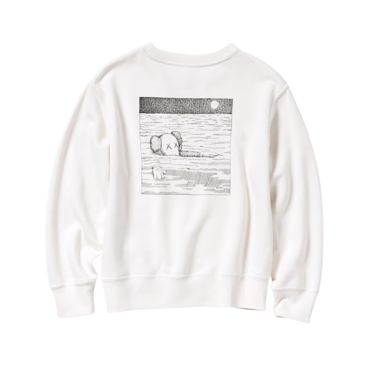 KAWS x Uniqlo Longsleeve Sweatshirt "Off White" - Sweatshirt - street-bill.dk