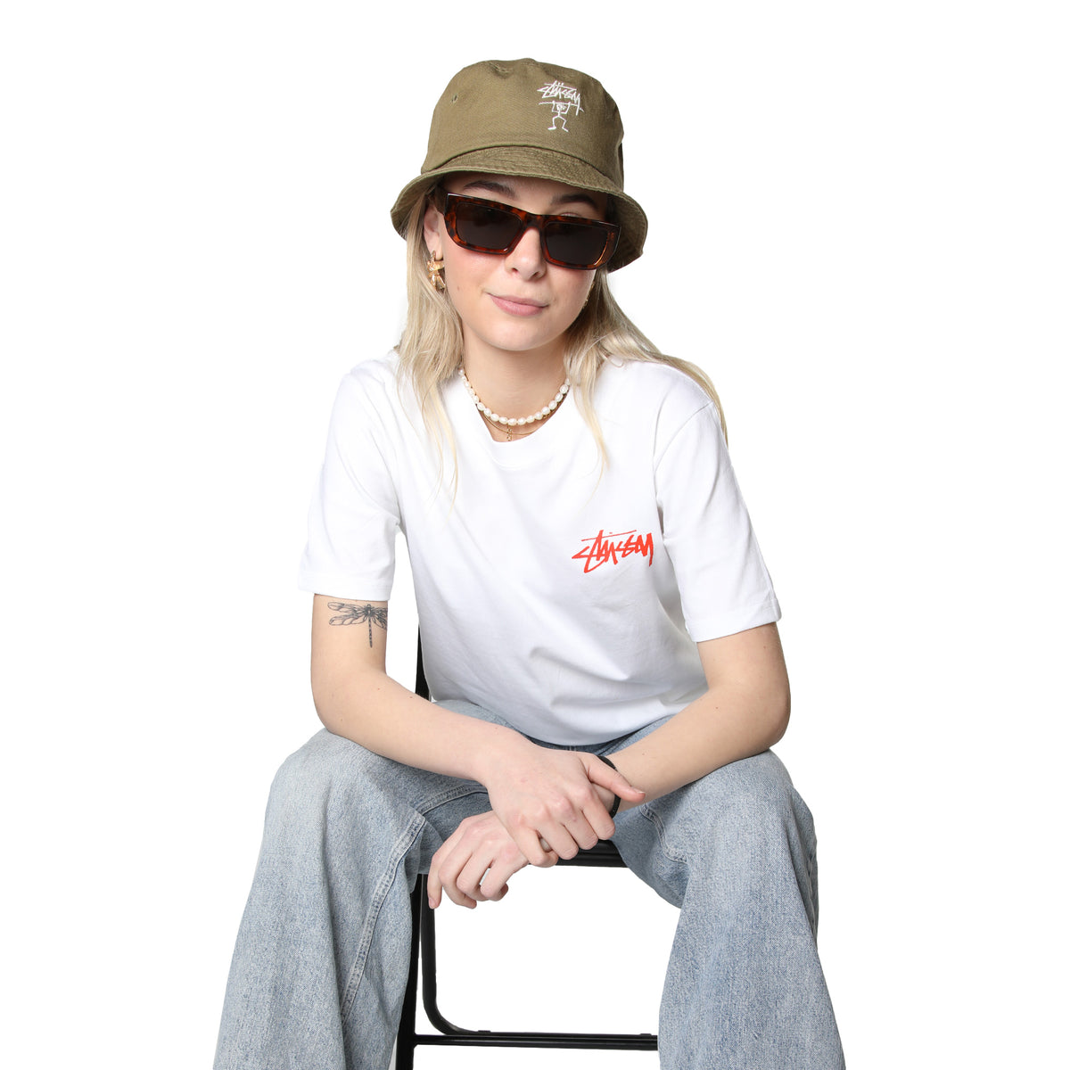 Stüssy Warrior Man Bucket Hat "Olive"