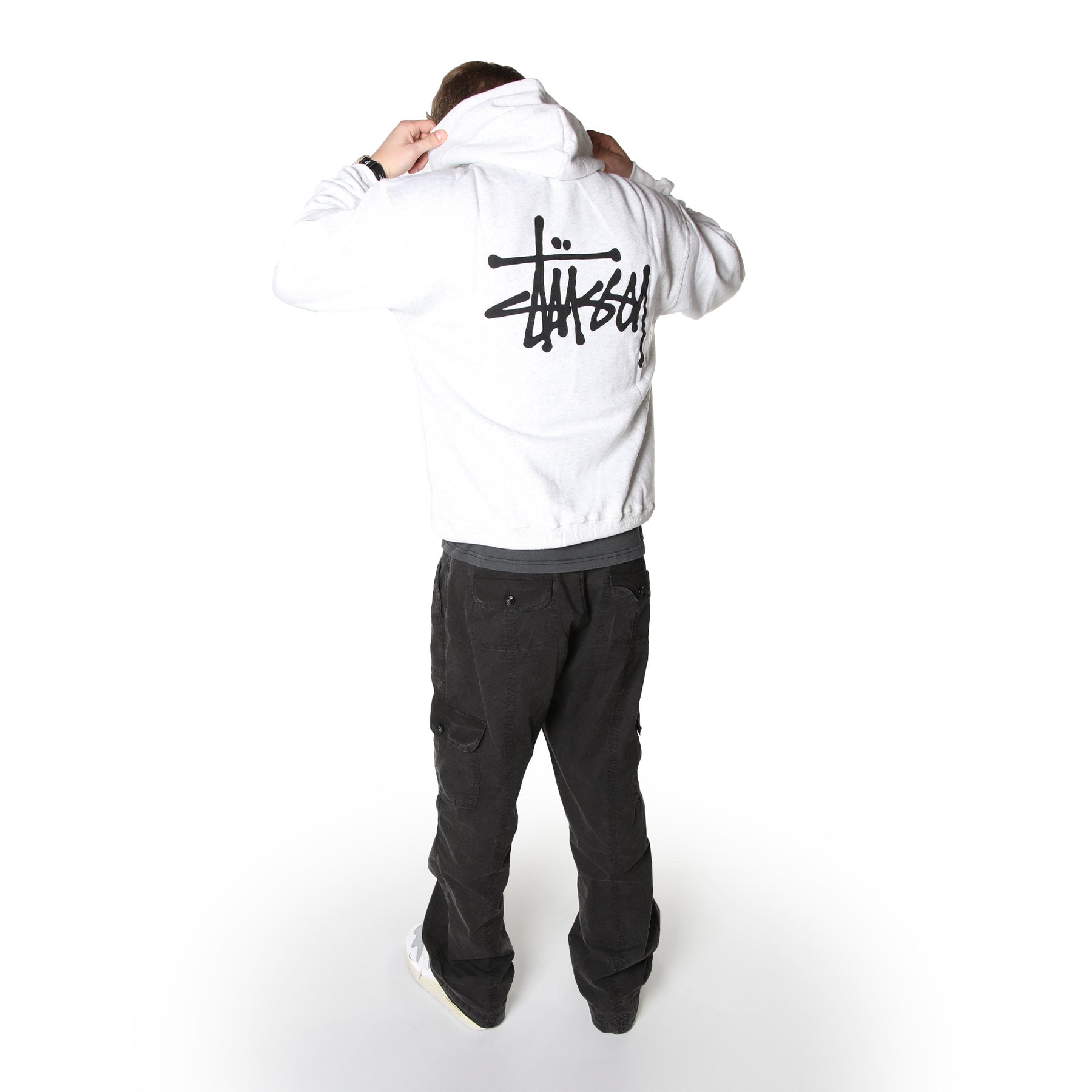 Stussy Basic Hoodie Ash Heather