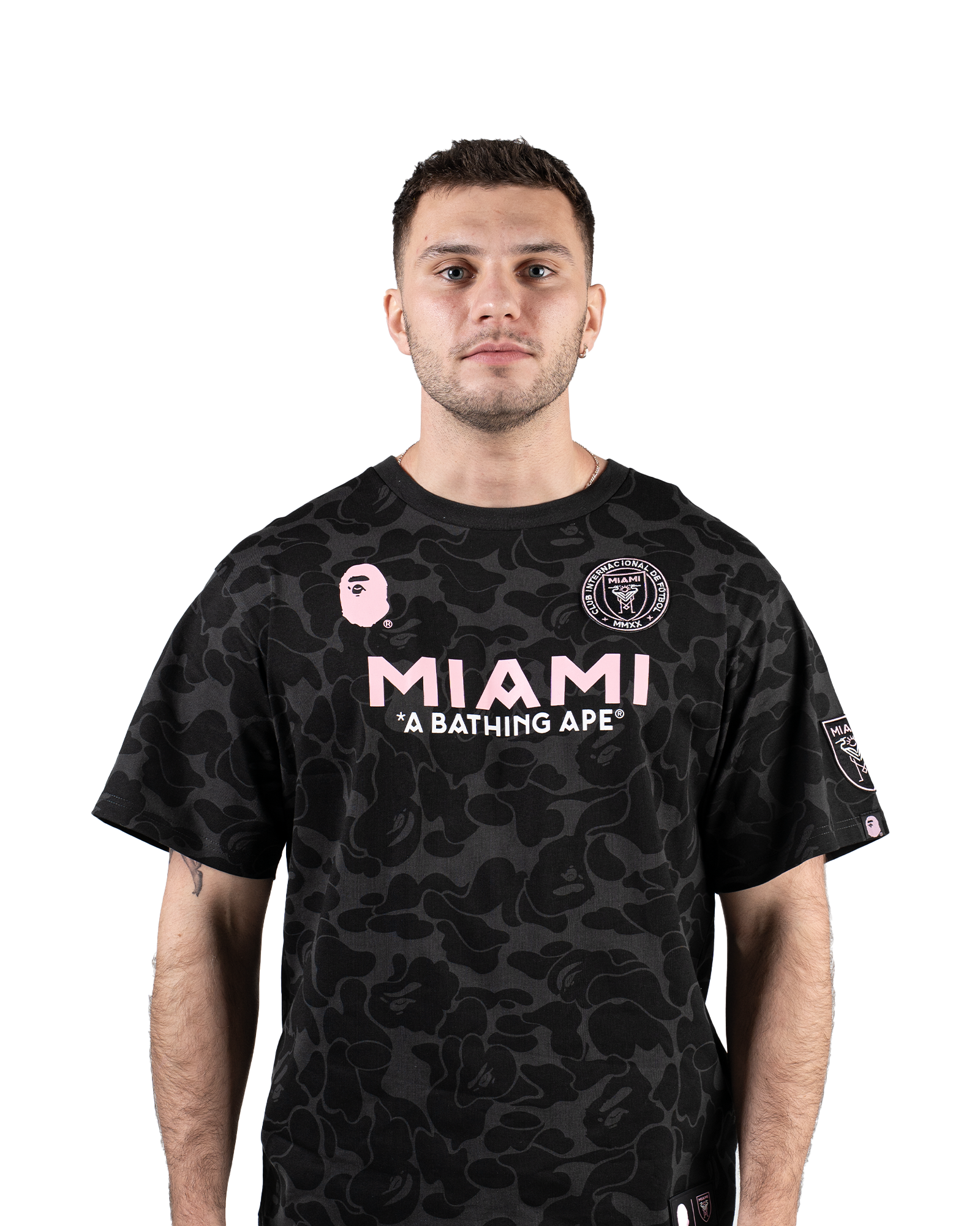 Bape x Inter Miami CF Camo T shirt Black