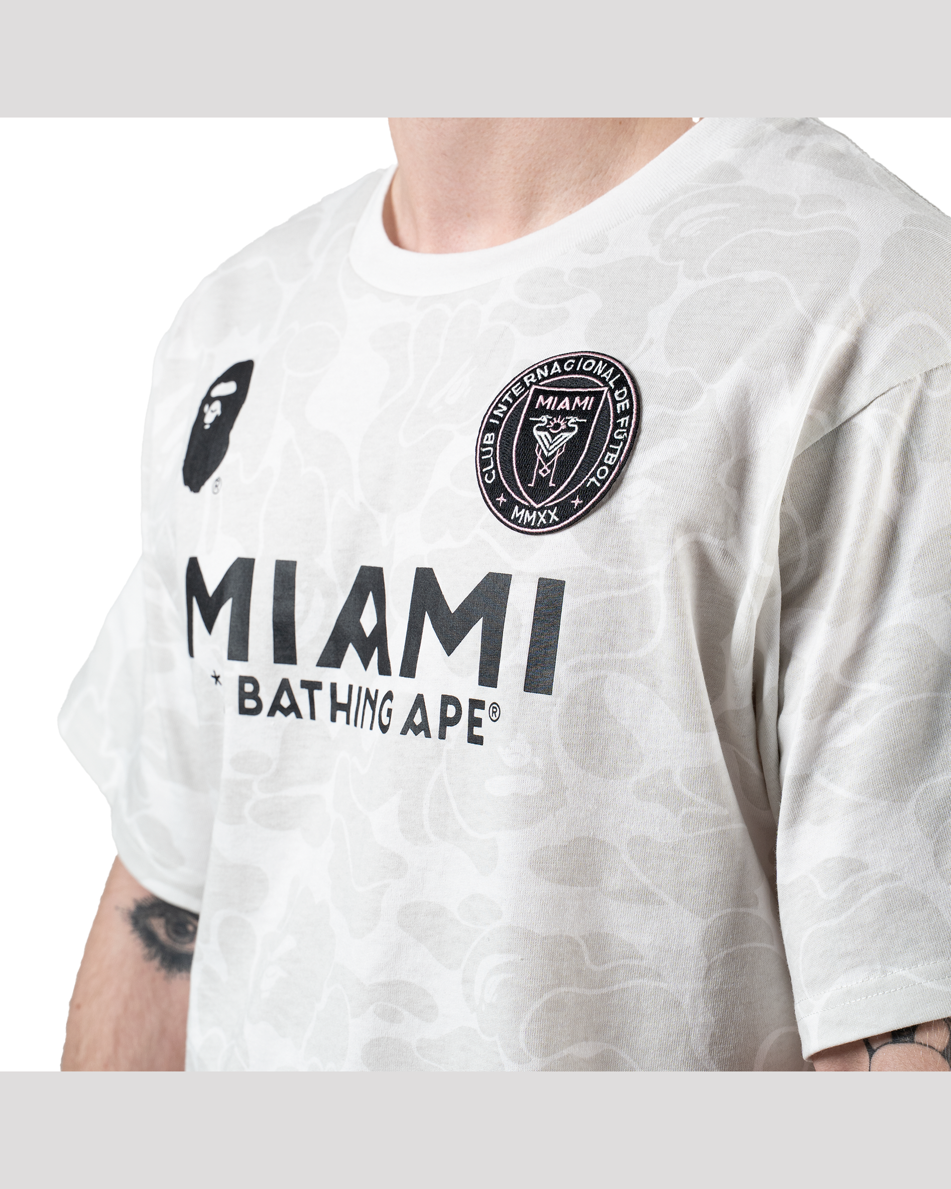 Bape x Inter Miami CF Camo T shirt White