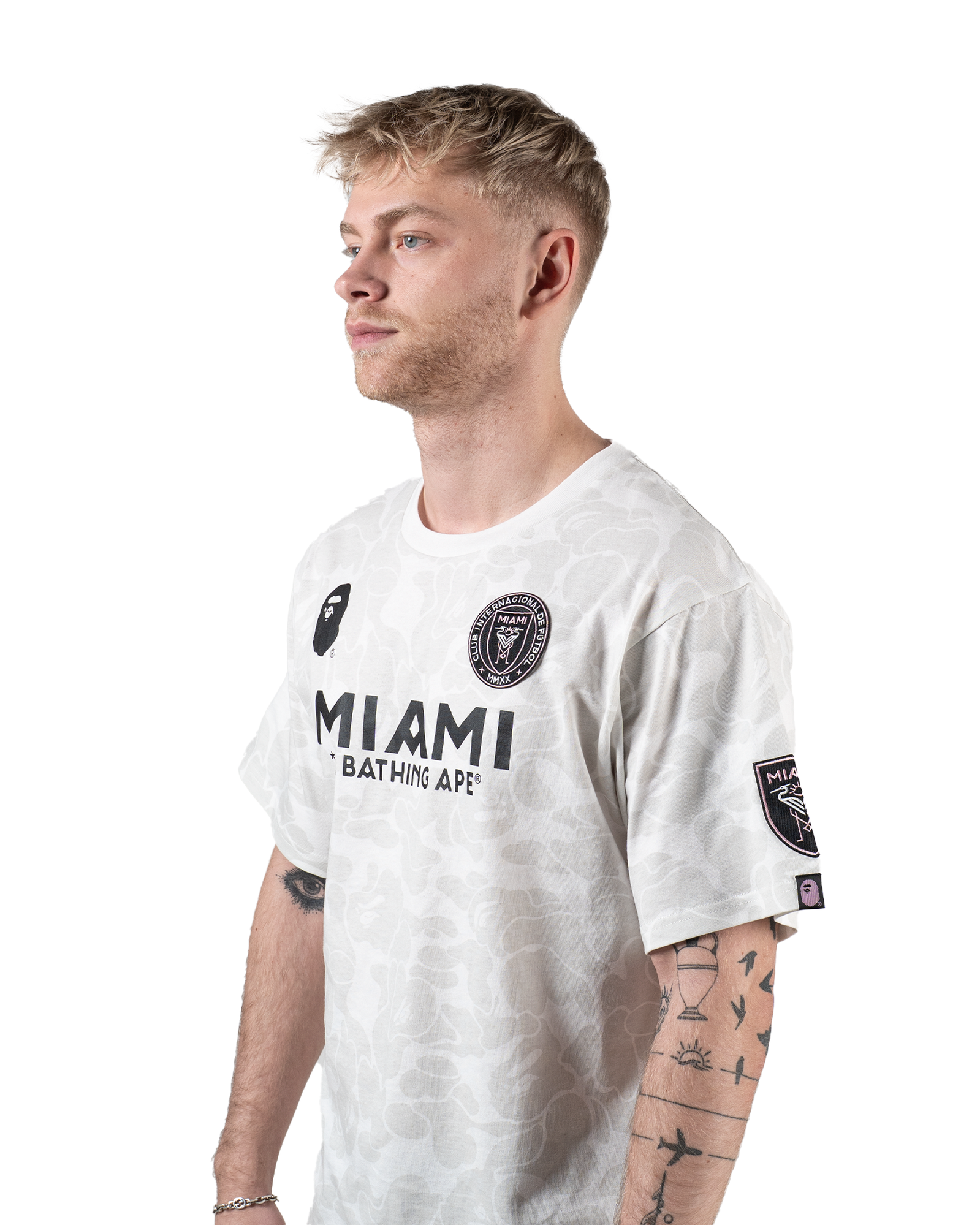 Bape x Inter Miami CF Camo T shirt White