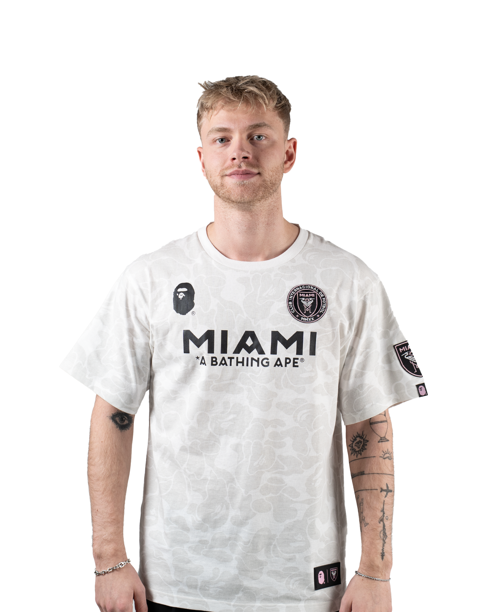 Bape x Inter Miami CF Camo T shirt White