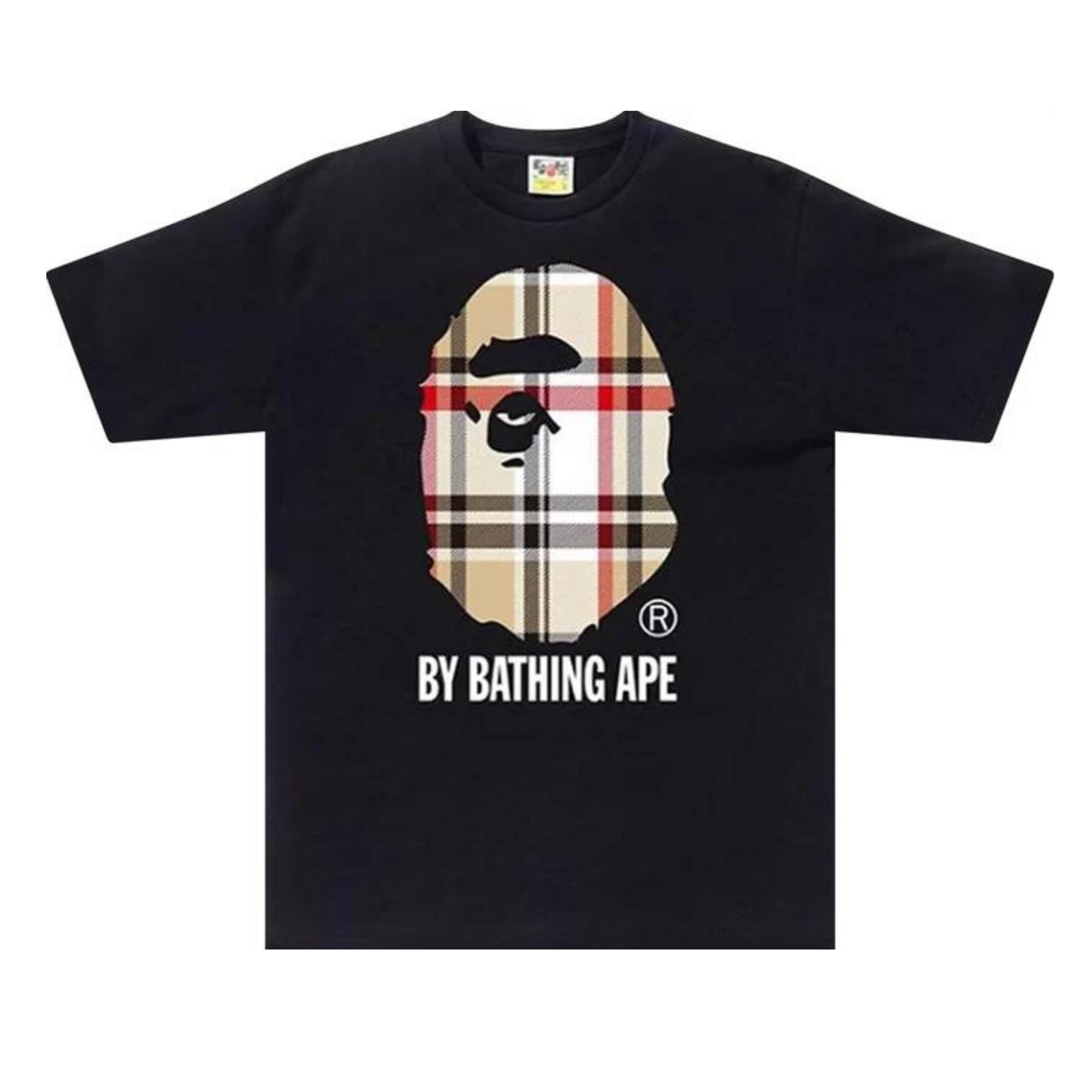 Bape Big Head Plaid T-shirt "Black"