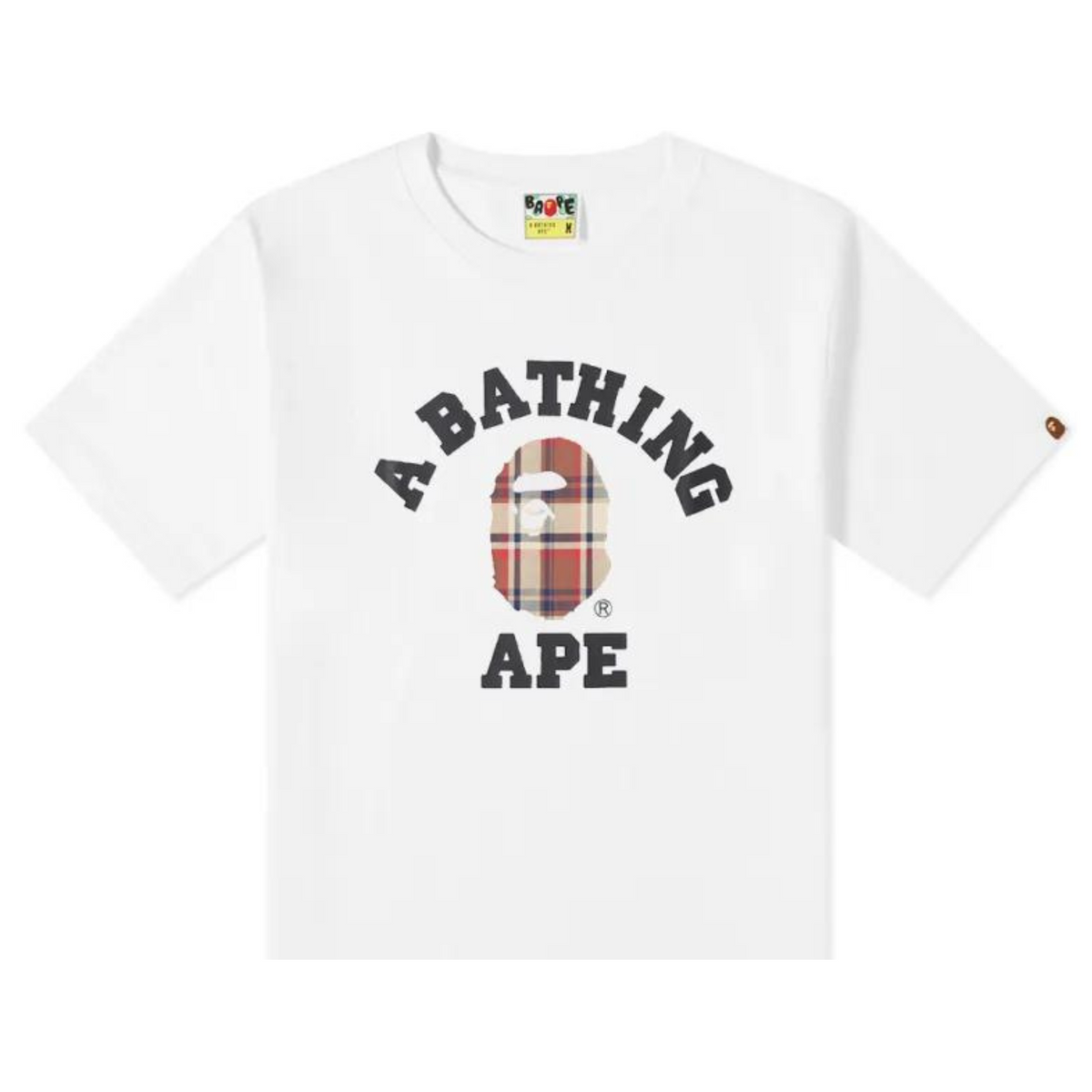 Bape Big Head Plaid T-shirt "White"