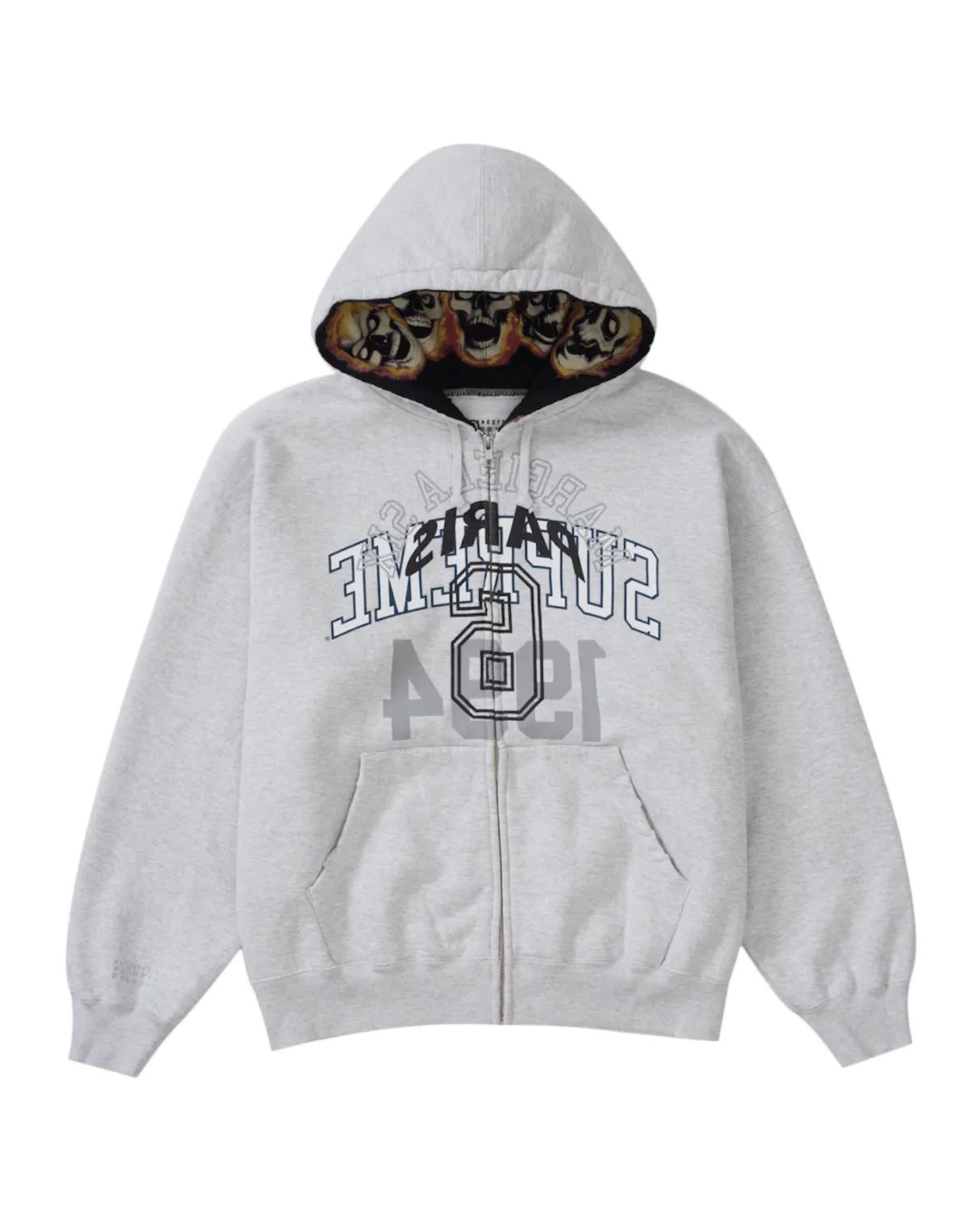 Supreme MM6 Maison Margiela Zip Up Hooded Sweatshirt "Ash Grey"