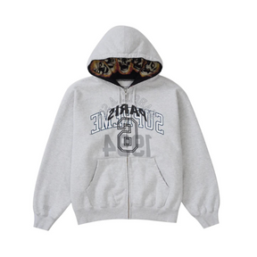 Supreme MM6 Maison Margiela Zip Up Hooded Sweatshirt "Ash Grey"