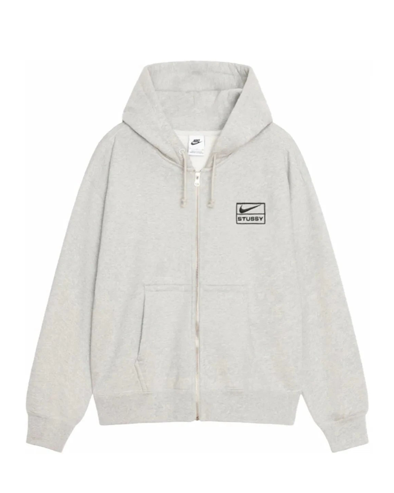 Stussy x Nike Fleece Zip Hoodie "Grey Heather"