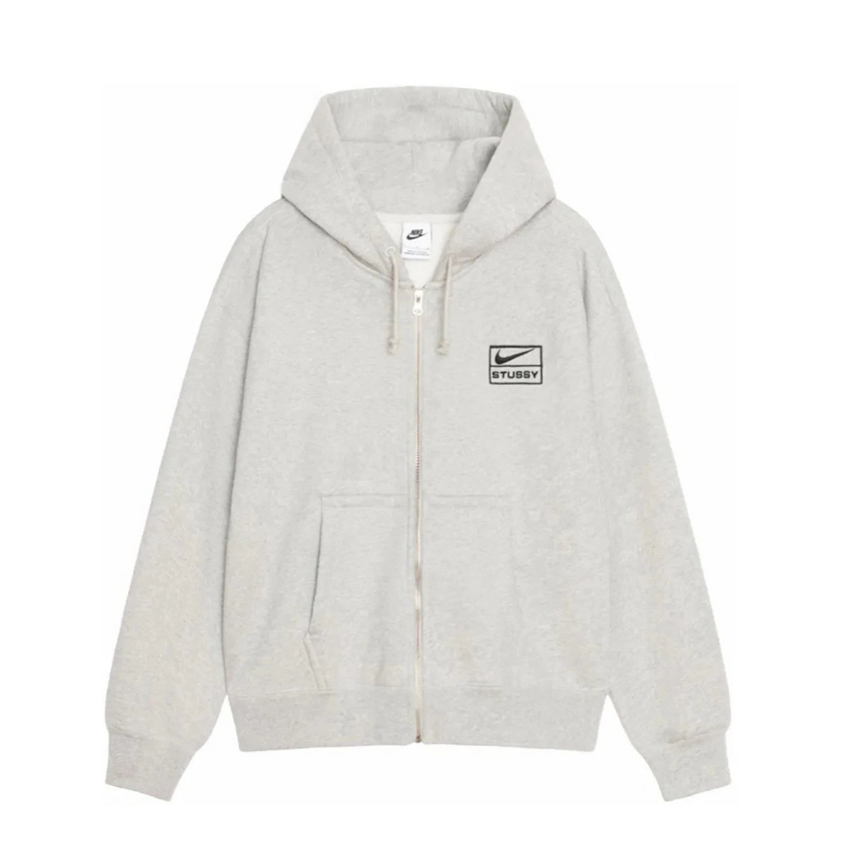 Stussy x Nike Fleece Zip Hoodie "Grey Heather"