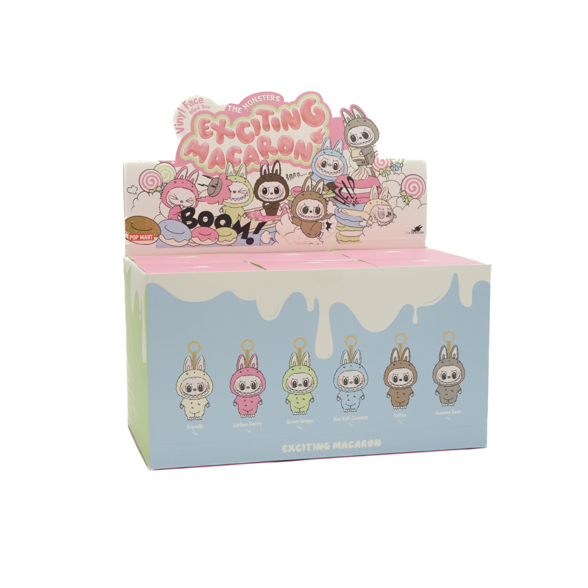 Pop Mart Labubu The Monsters Tasty Macarons Vinyl Face Sealed Case
