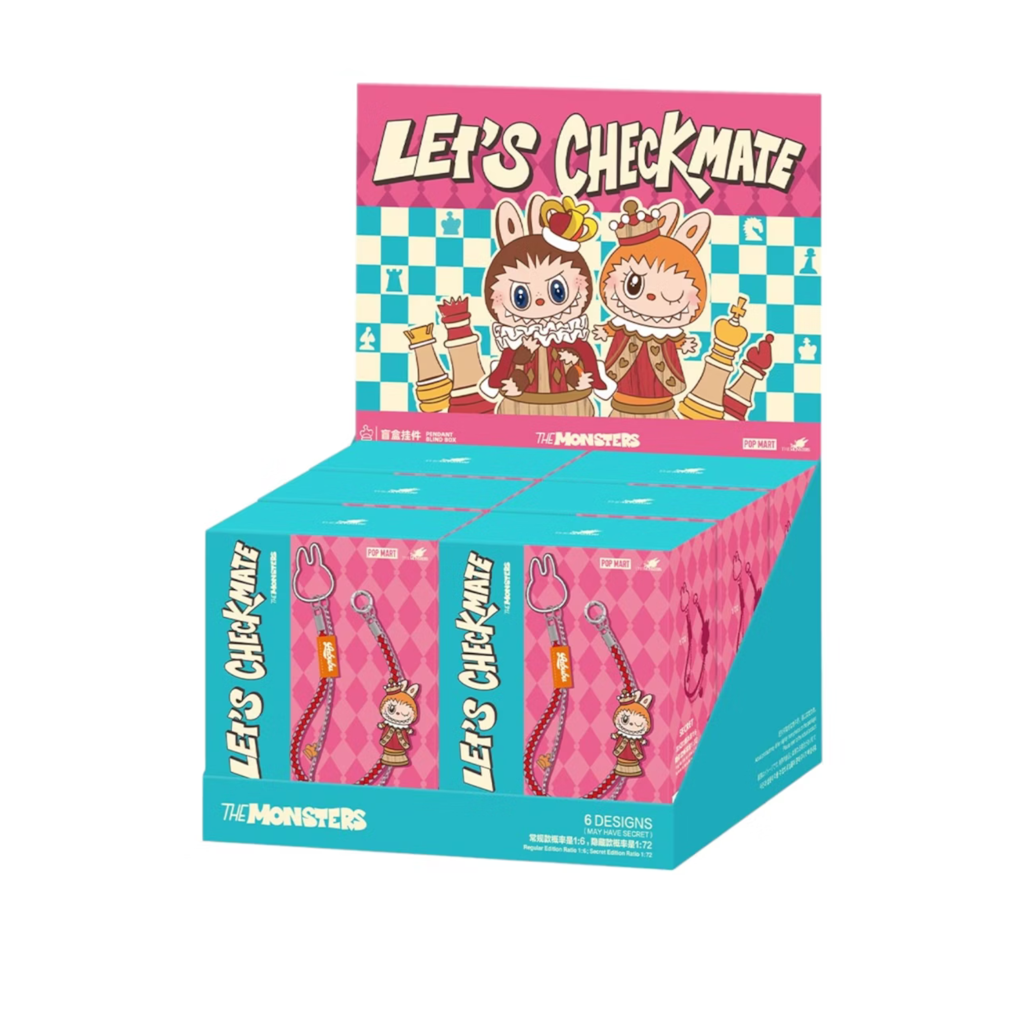 Pop Mart Labubu Let's Checkmate Series Pendant Sealed Case
