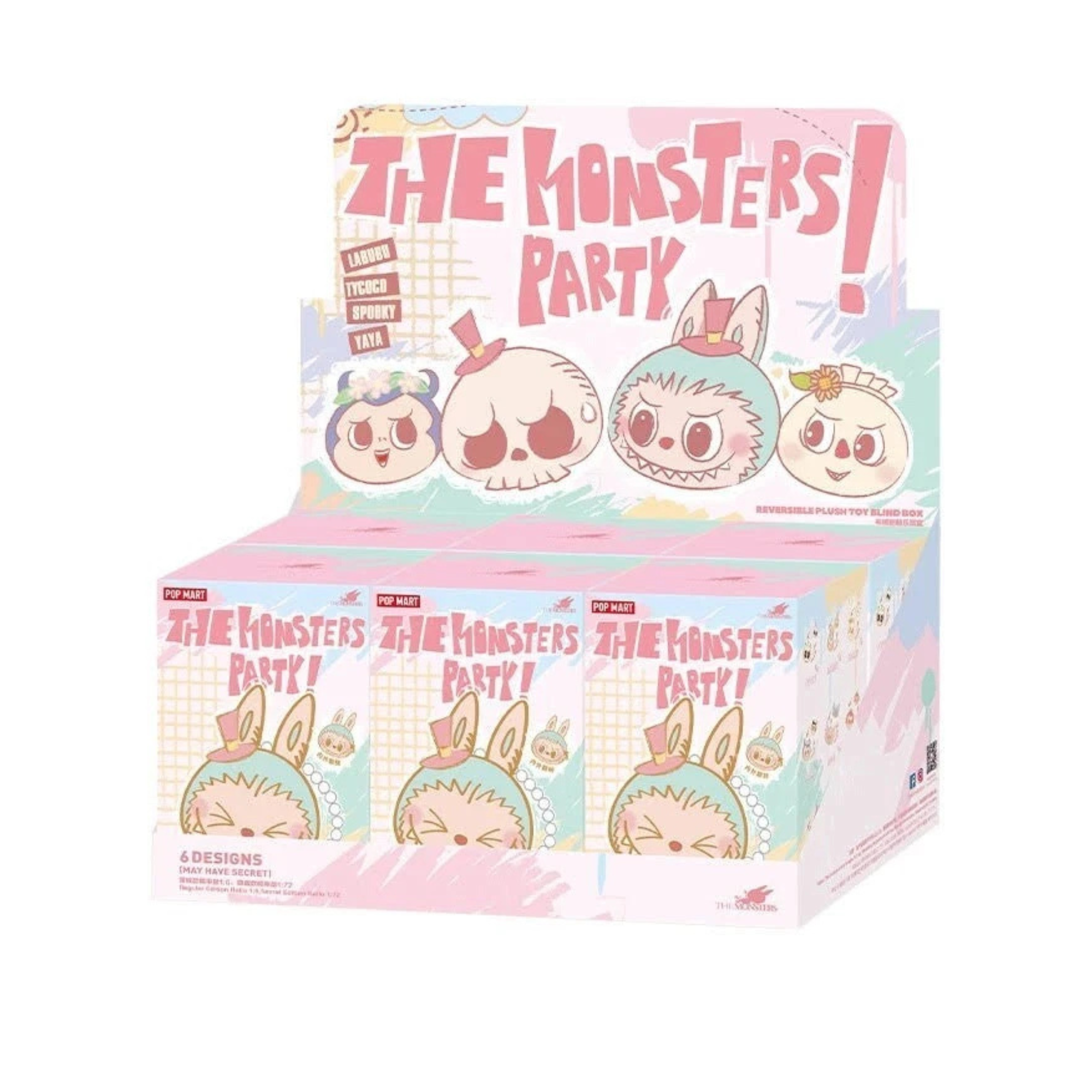 Pop Mart Labubu Party Series Reversible Plush Doll Sealed Case