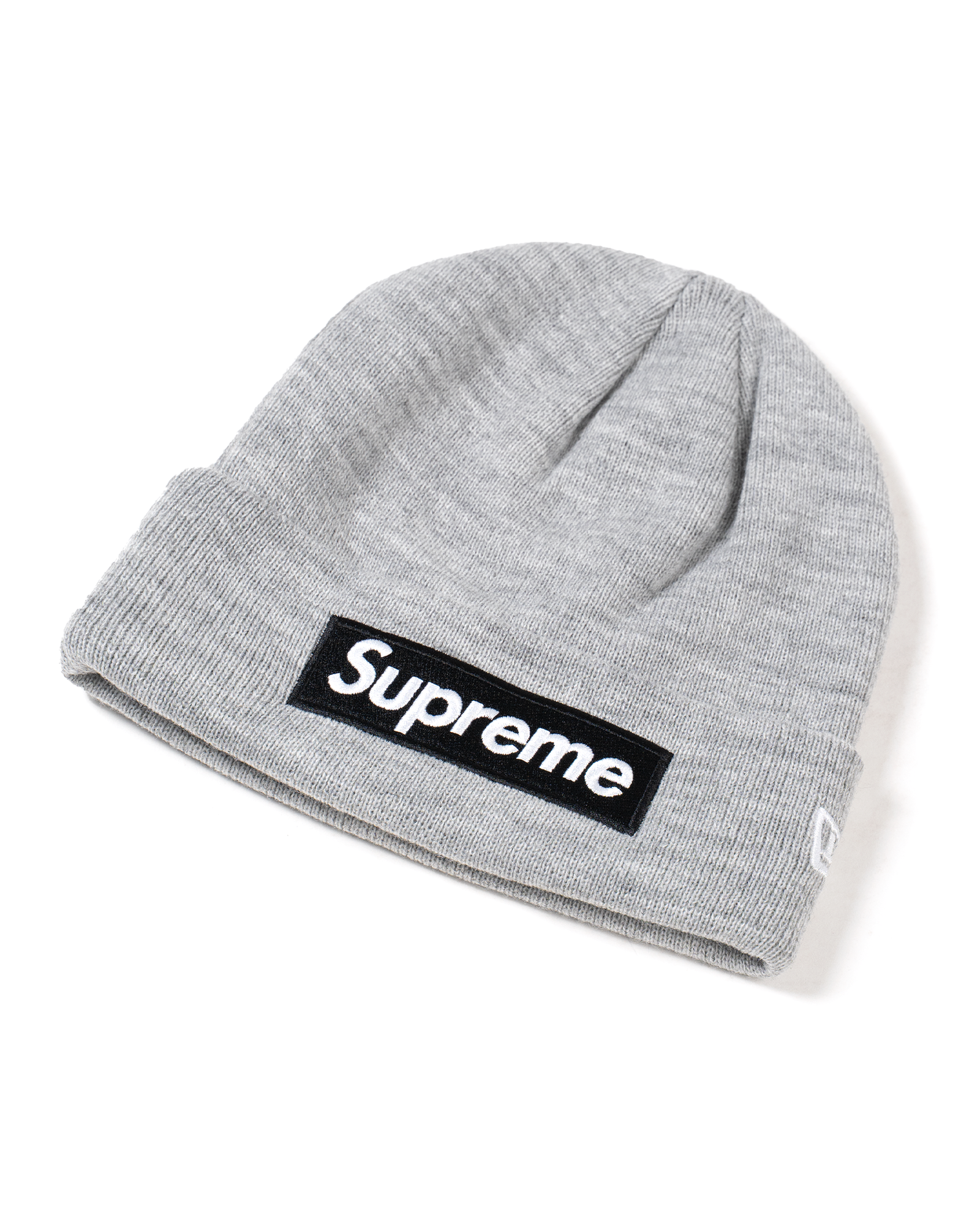 Supreme New Era Box Logo Beanie (FW22) "Heather Grey"