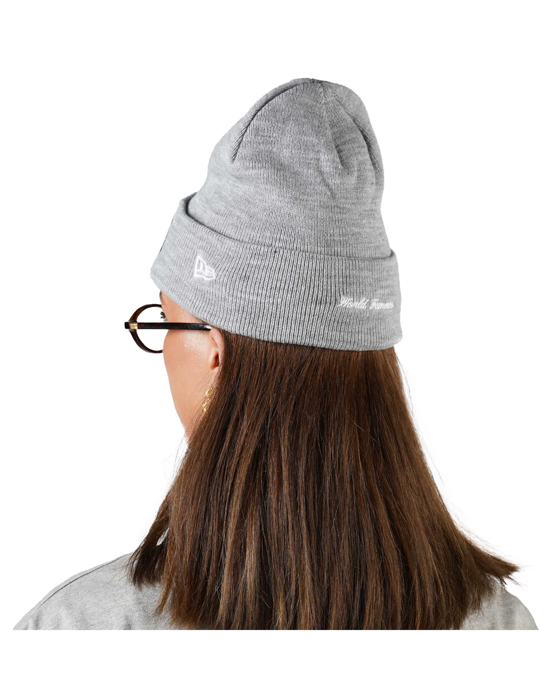 Supreme New Era Box Logo Beanie (FW22) "Heather Grey"