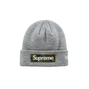 Supreme New Era Box Logo Beanie "Heather Grey"