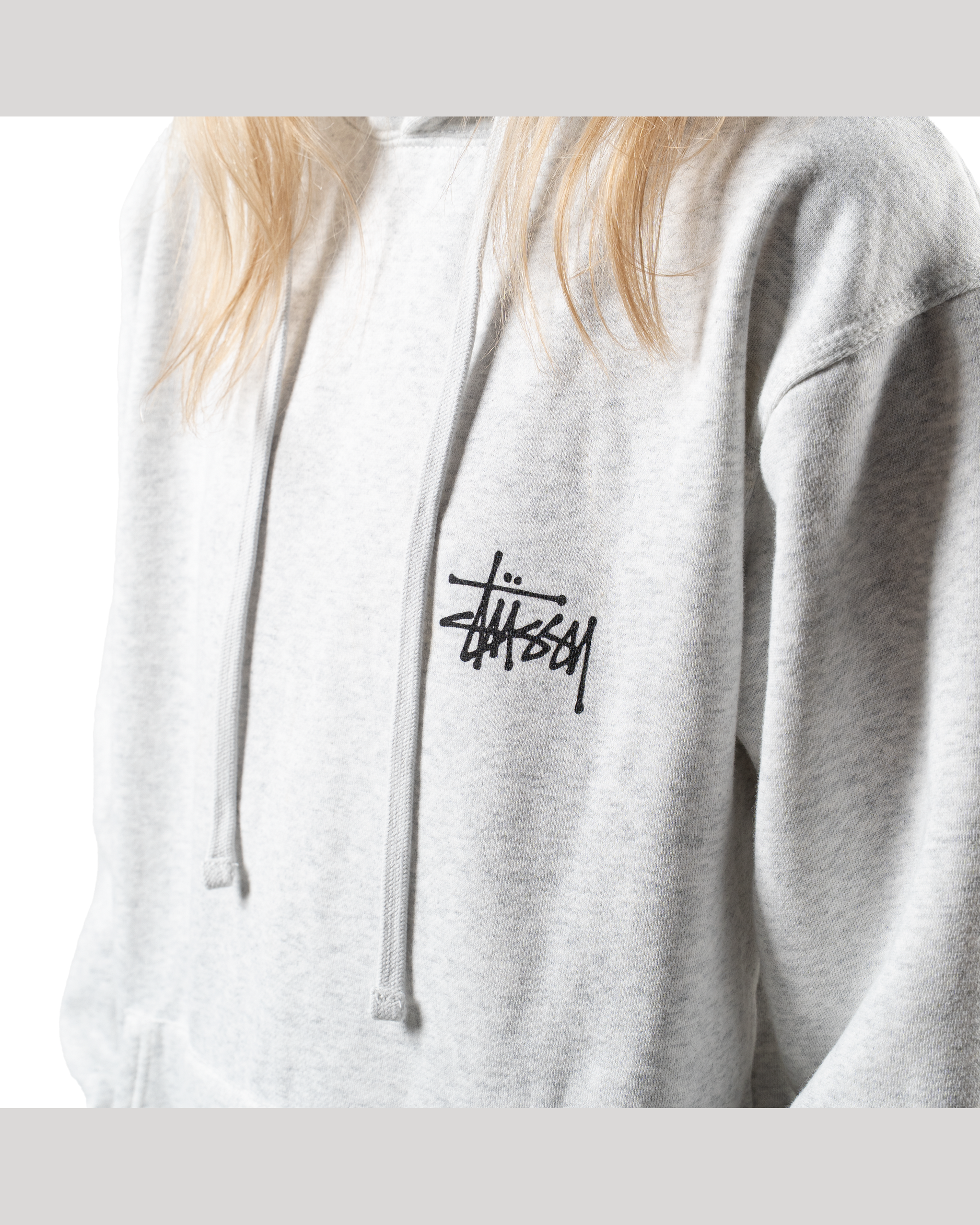 Stüssy Basic Hoodie "Ash Heather"