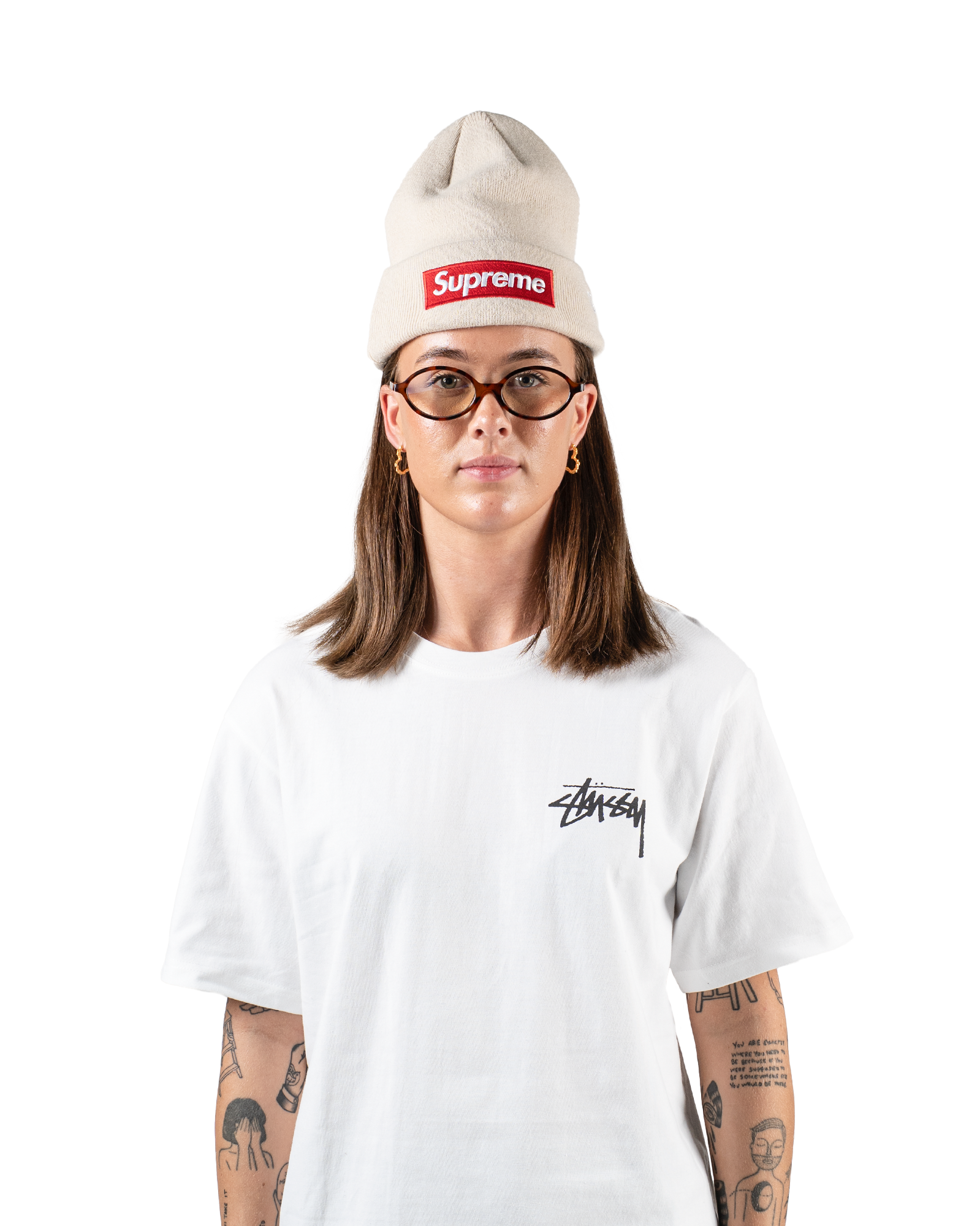 Stüssy Fuzzy Dice T-shirt White