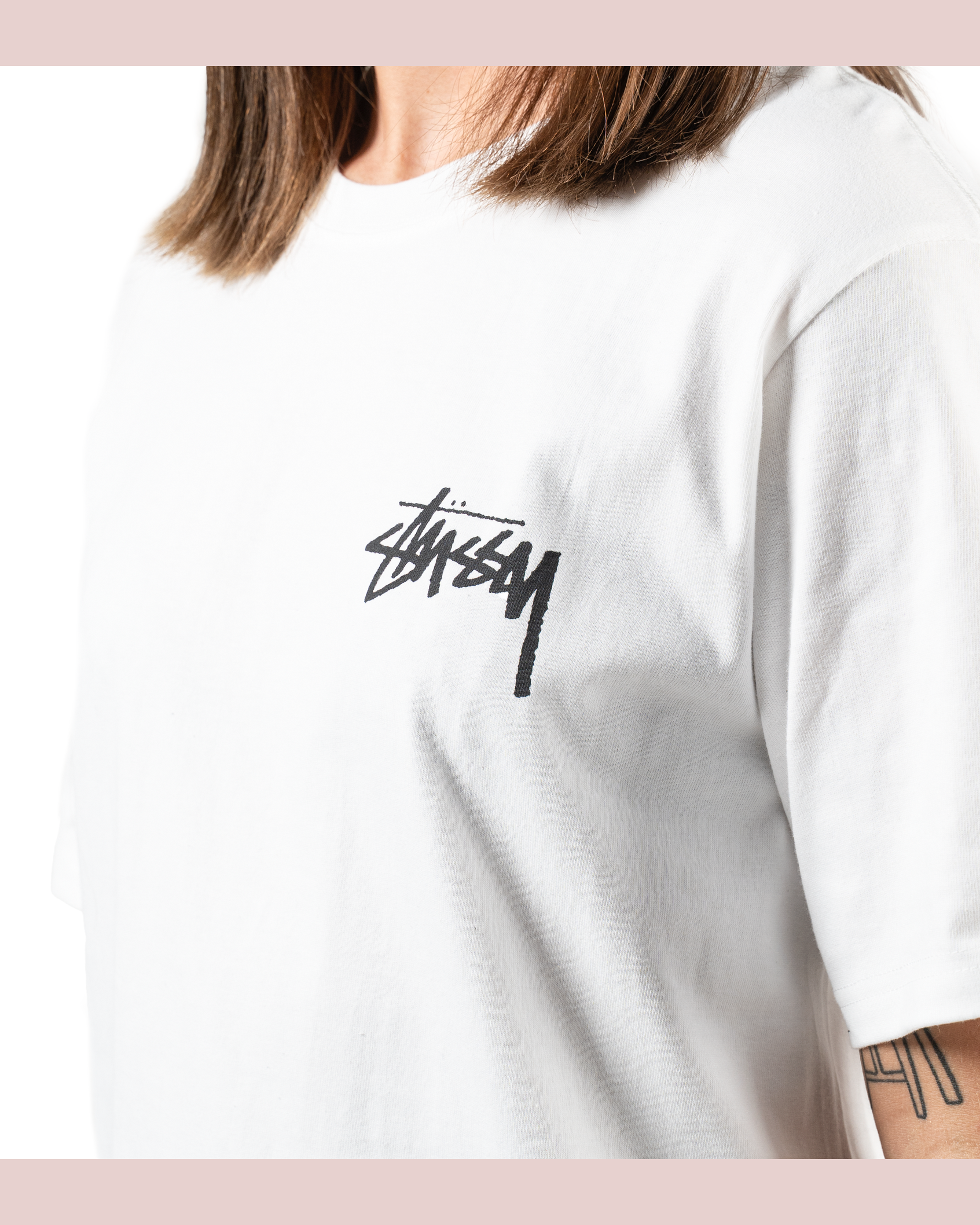 Stüssy Fuzzy Dice T-shirt White